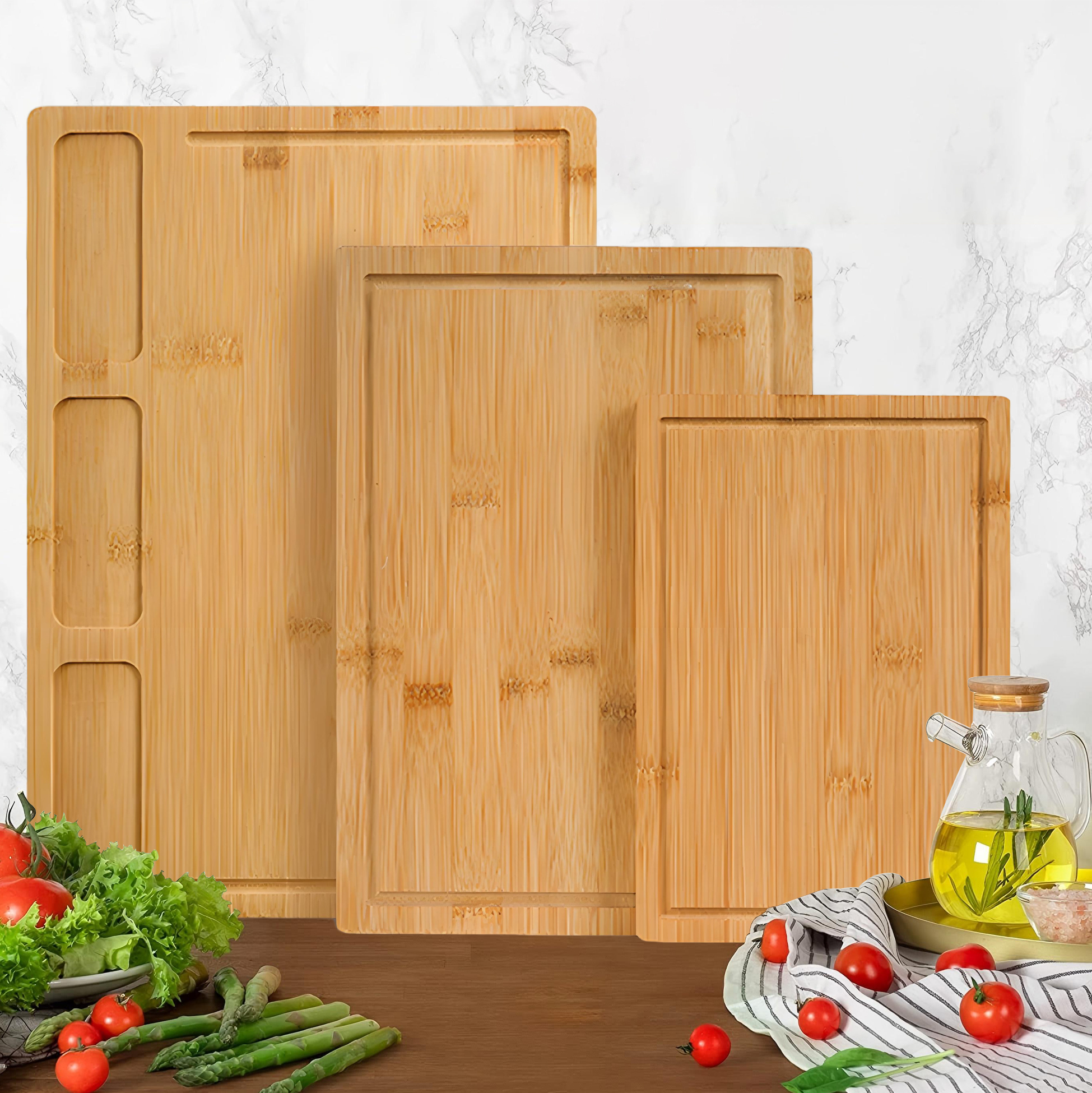 3 Piece Bamboo Cutting Board Set