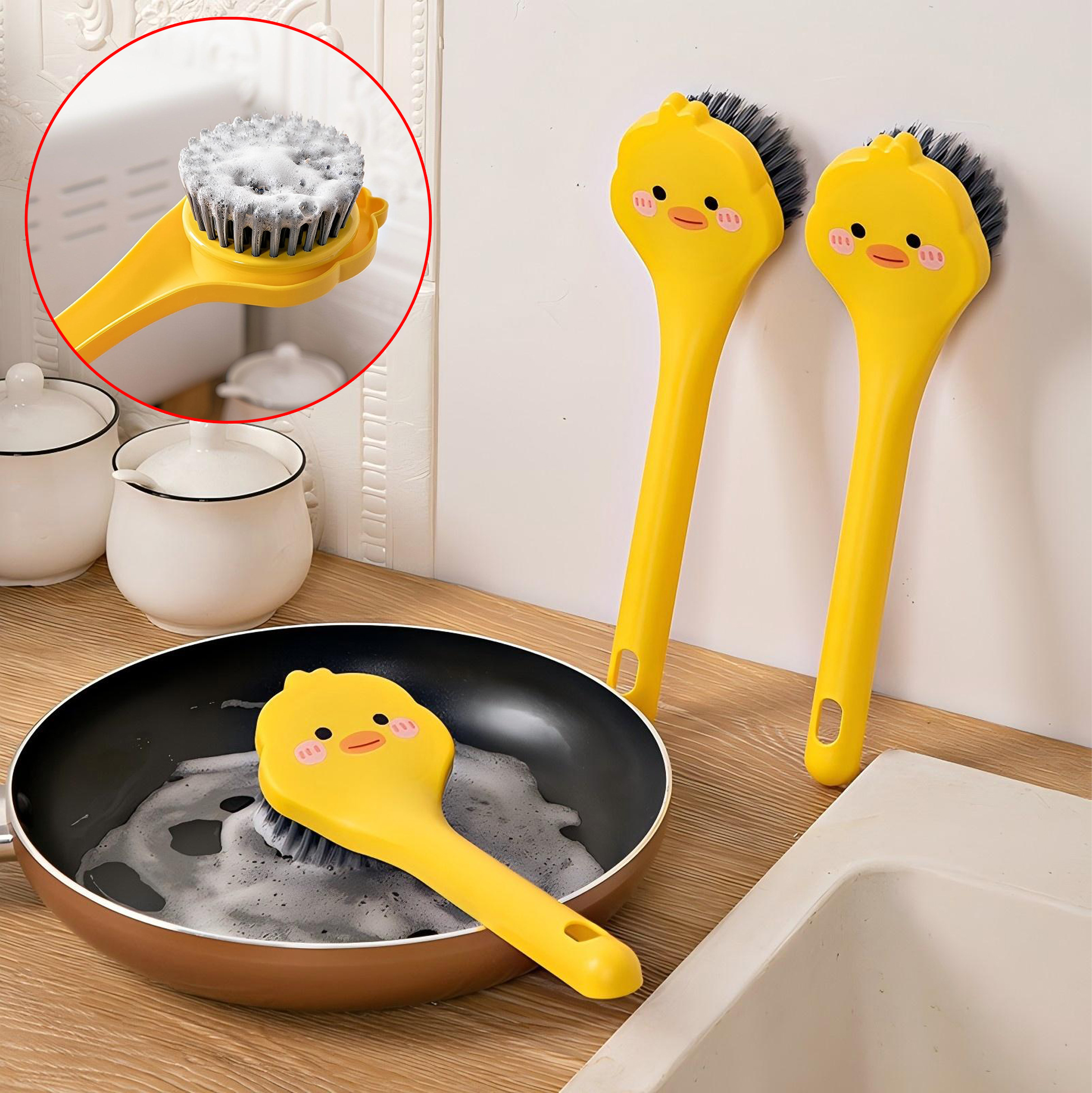 Duck Shaped Pot Brush