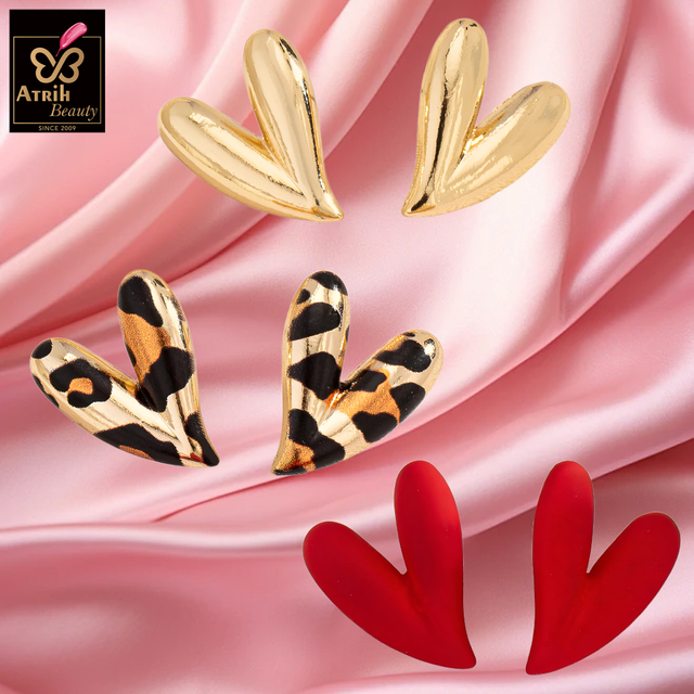 Heart Shaped Stud Earrings