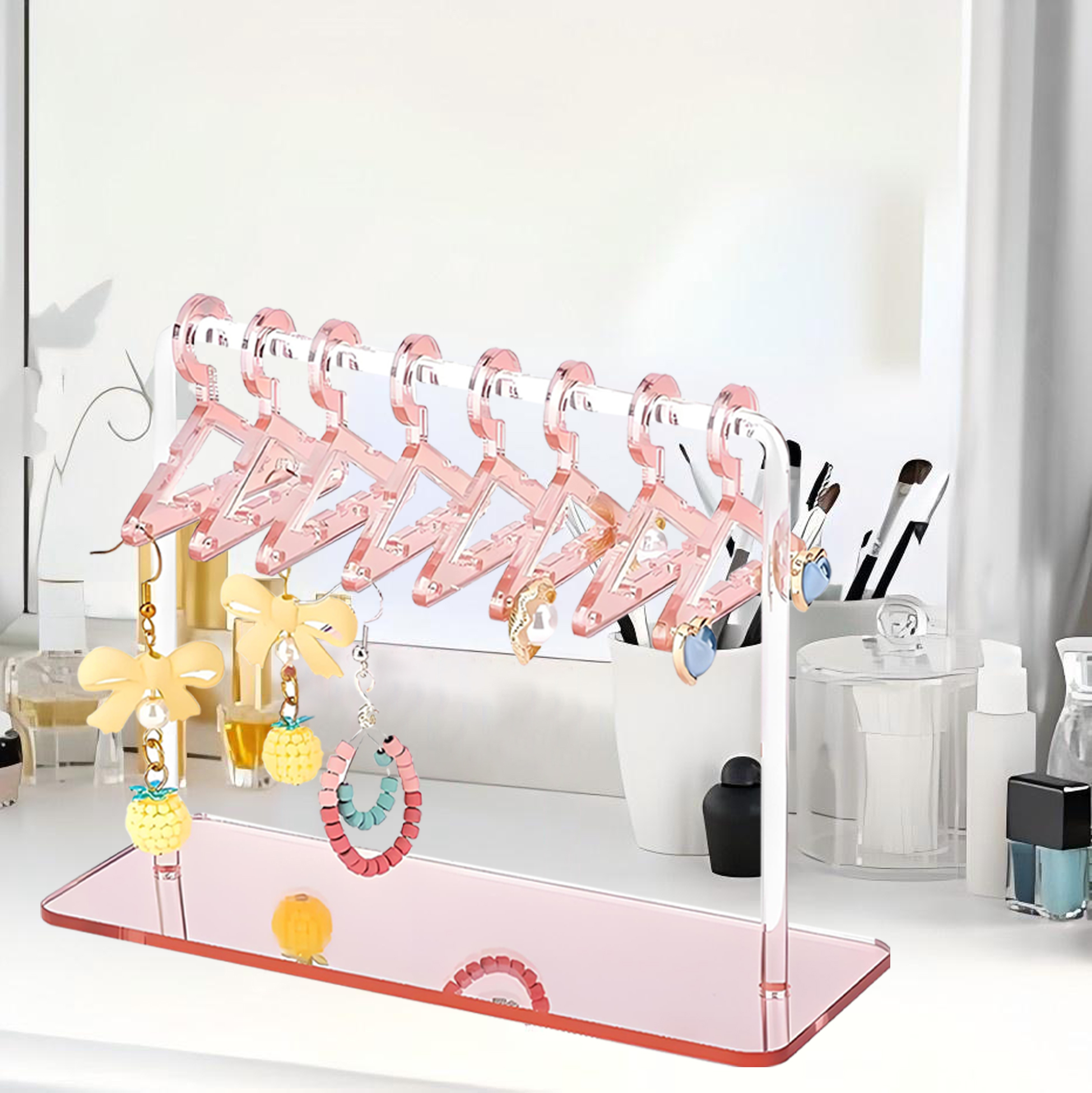 Earring Rack with Mini Coat Hangers