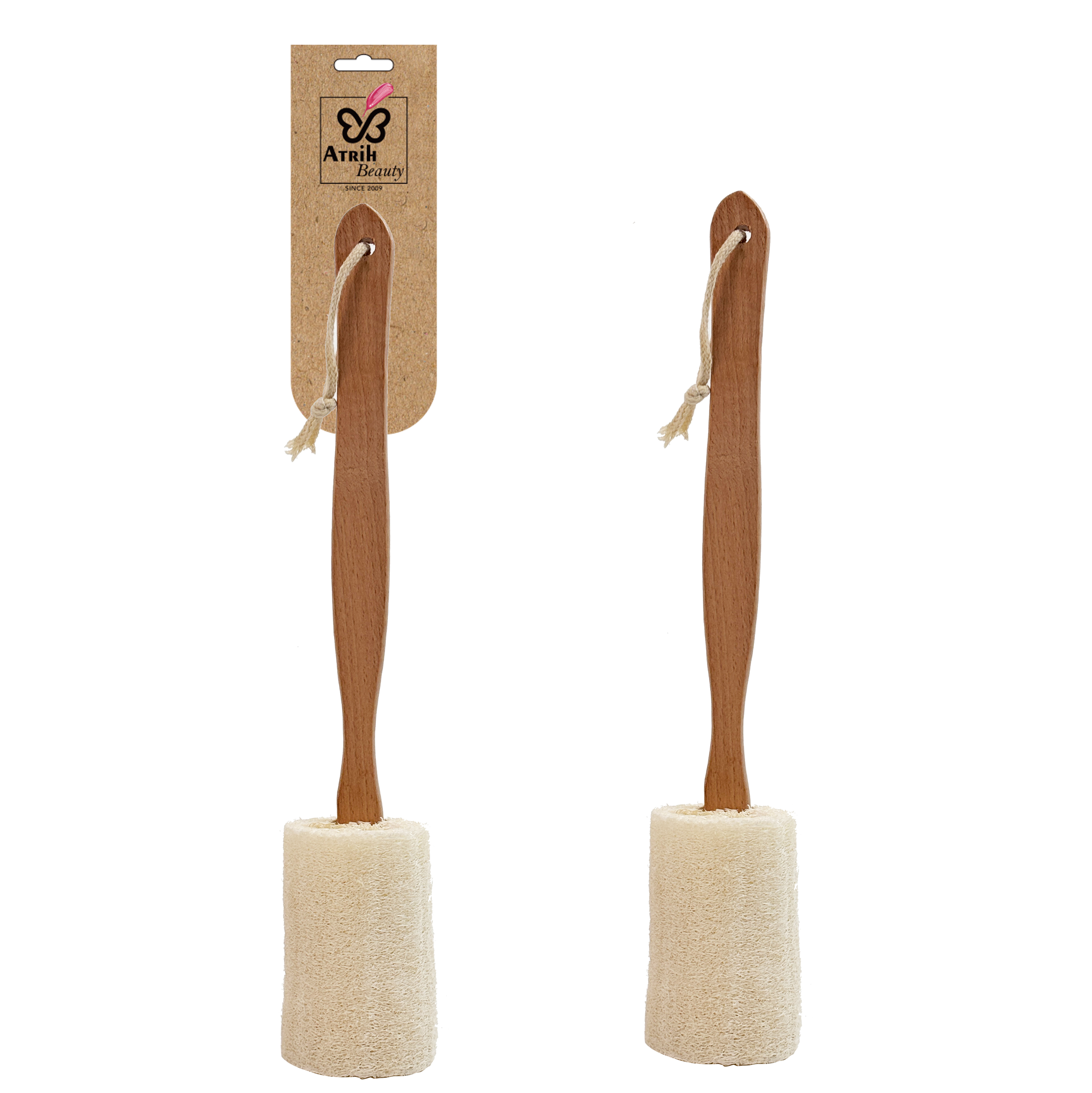 Wooden Handle Loofah Bath Sponge
