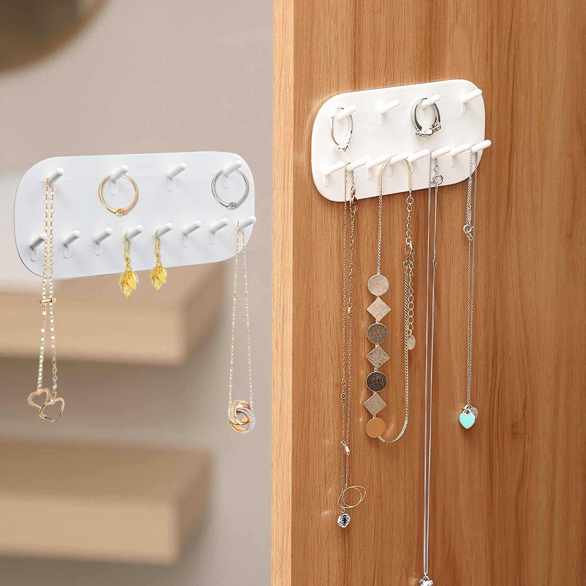 Hanging Jewelry Organizer with 12 Hooks