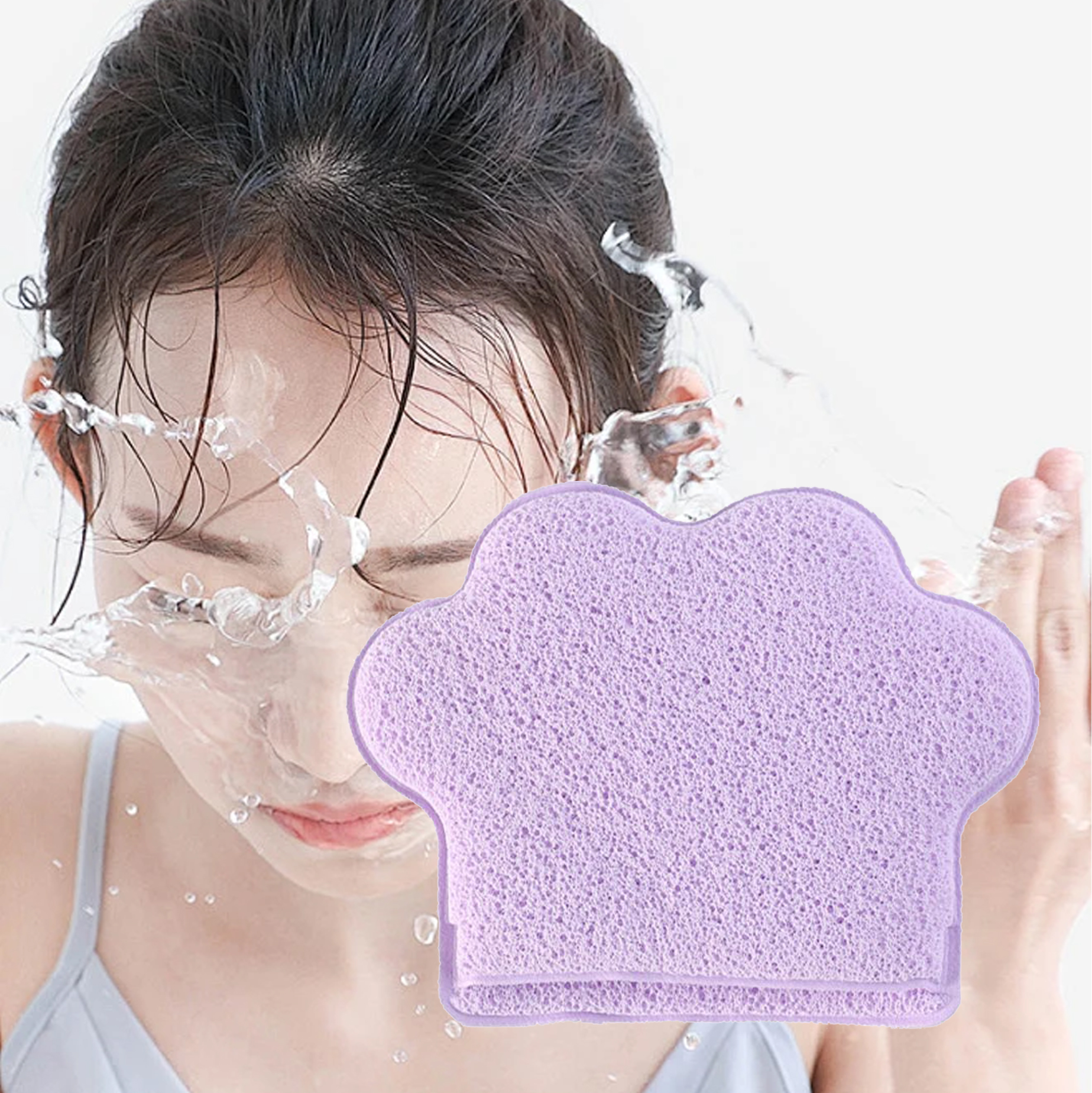Cat Paw Shaped Facial Cleansing Sponge