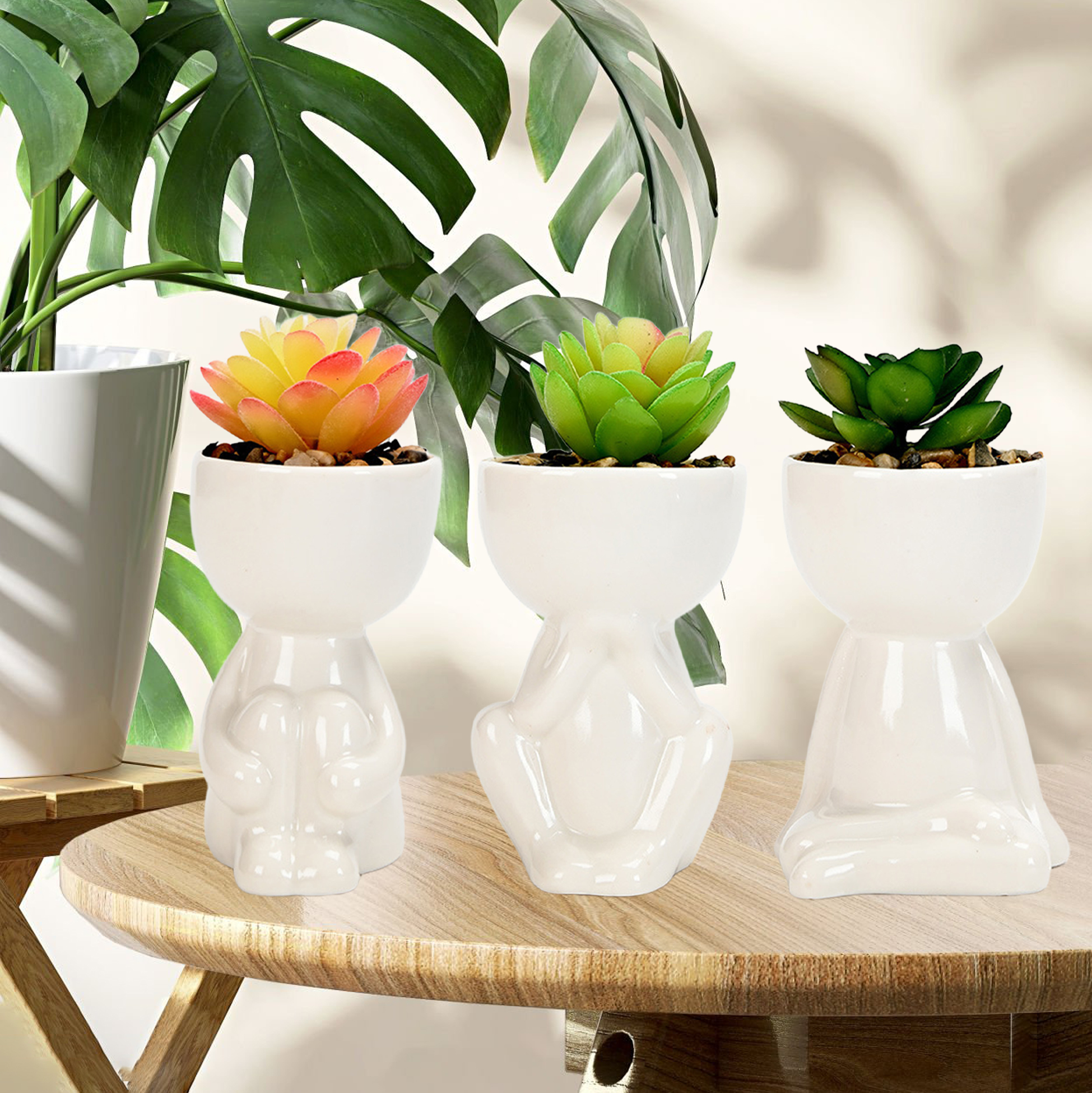 Set of 3 Human Shaped Succulent Pot