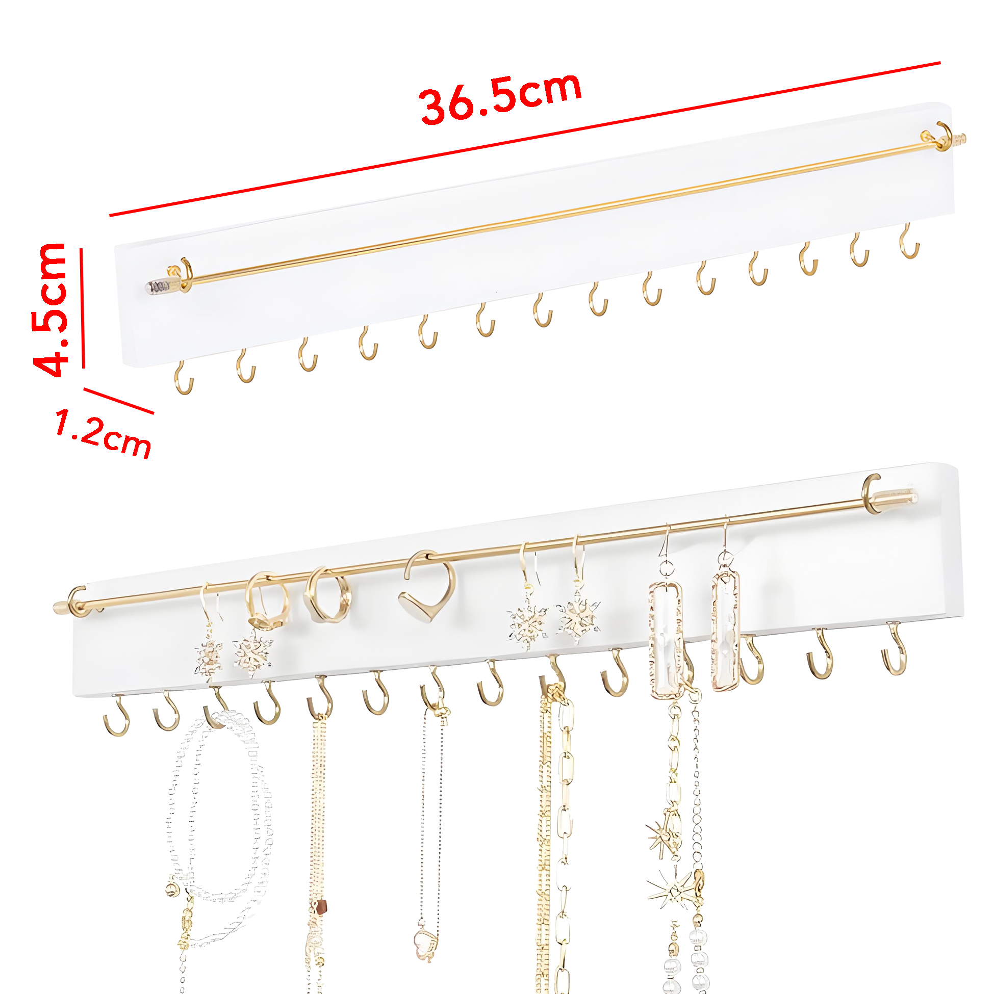 Stick on Wall Jewelry Holder Organizer