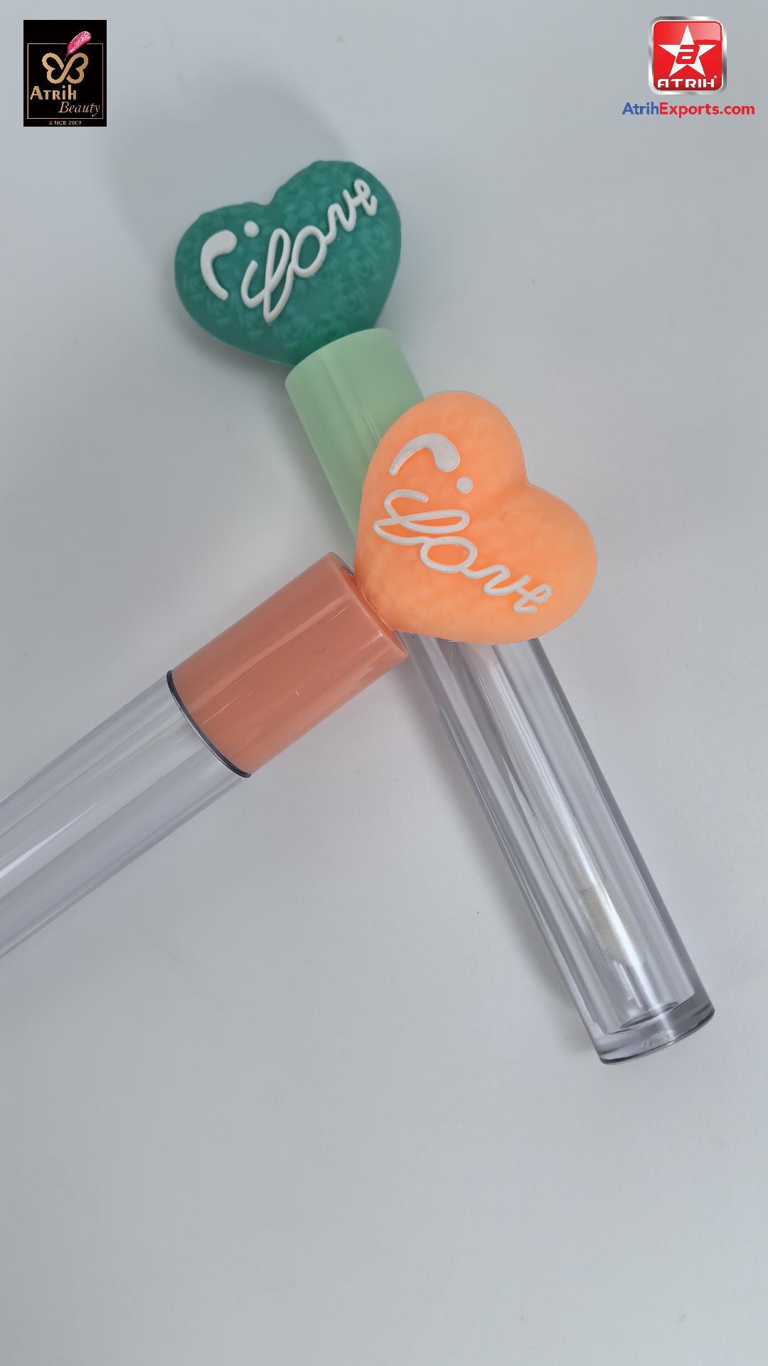 Cute Heart Shaped "Love" Lip Gloss Tubes