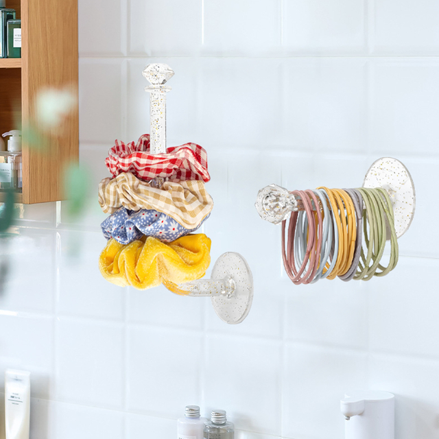 Glitter Clear Acrylic Hair Accessory Organizer Set