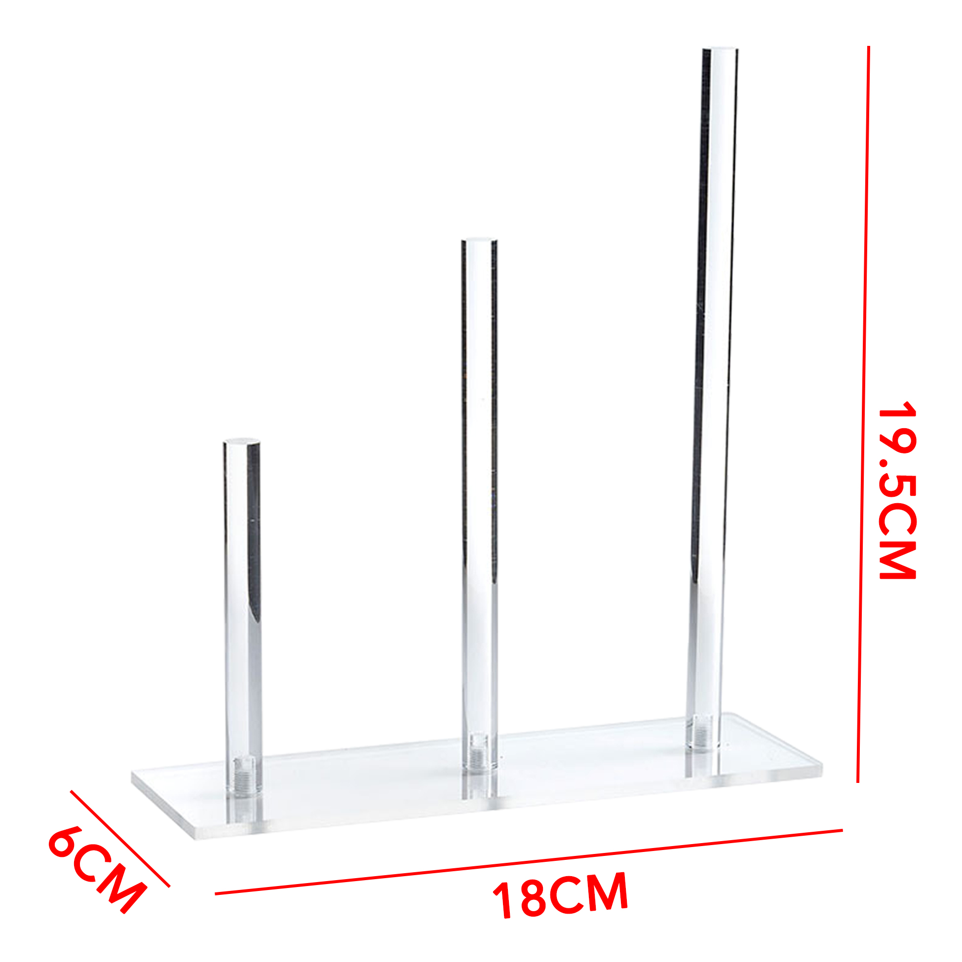 Clear Acrylic Hair Scrunchie & Tie Organizer Rack