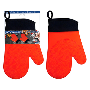 Vibrant Orange Silicone Oven Mitt