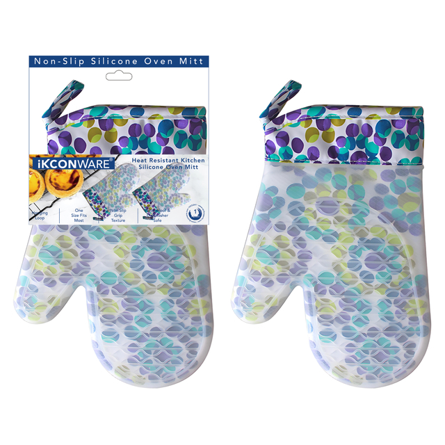 Colorful Polka Dot Silicone Oven Mitt
