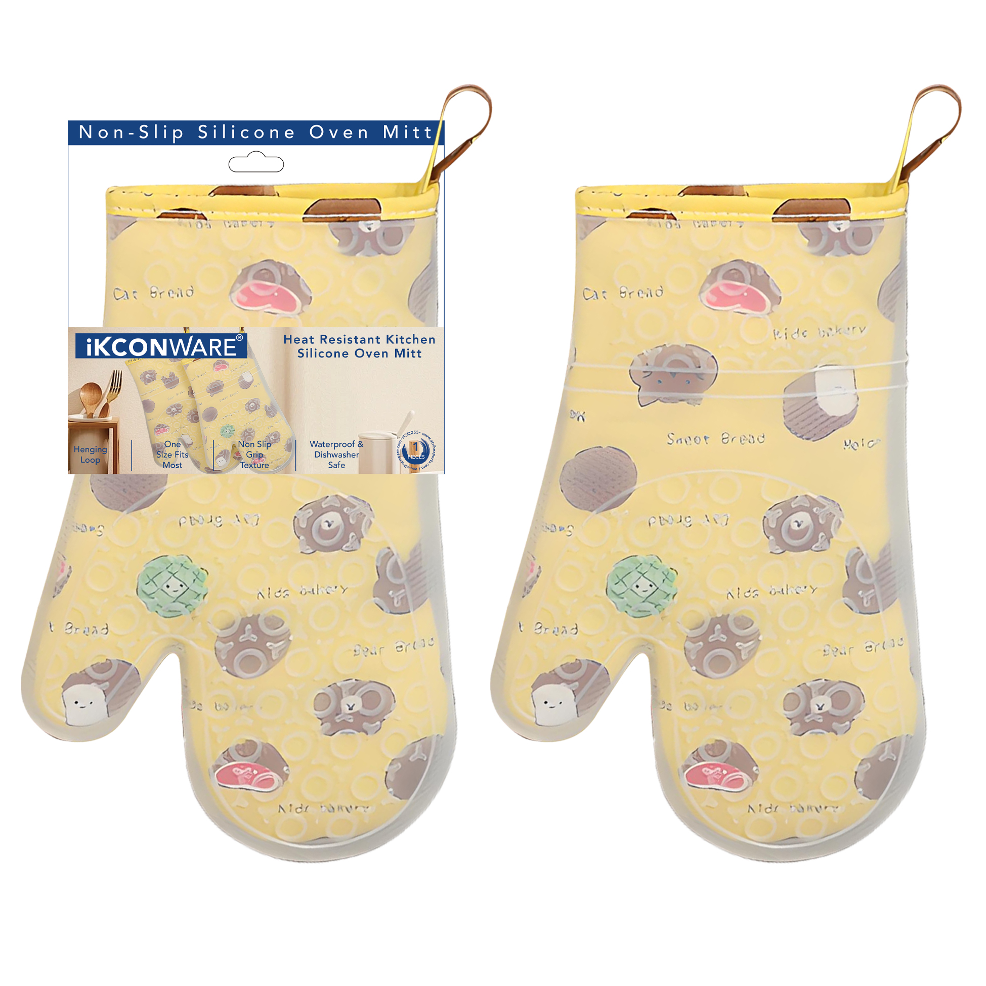 Cartoon Printed Silicone Oven Mitt