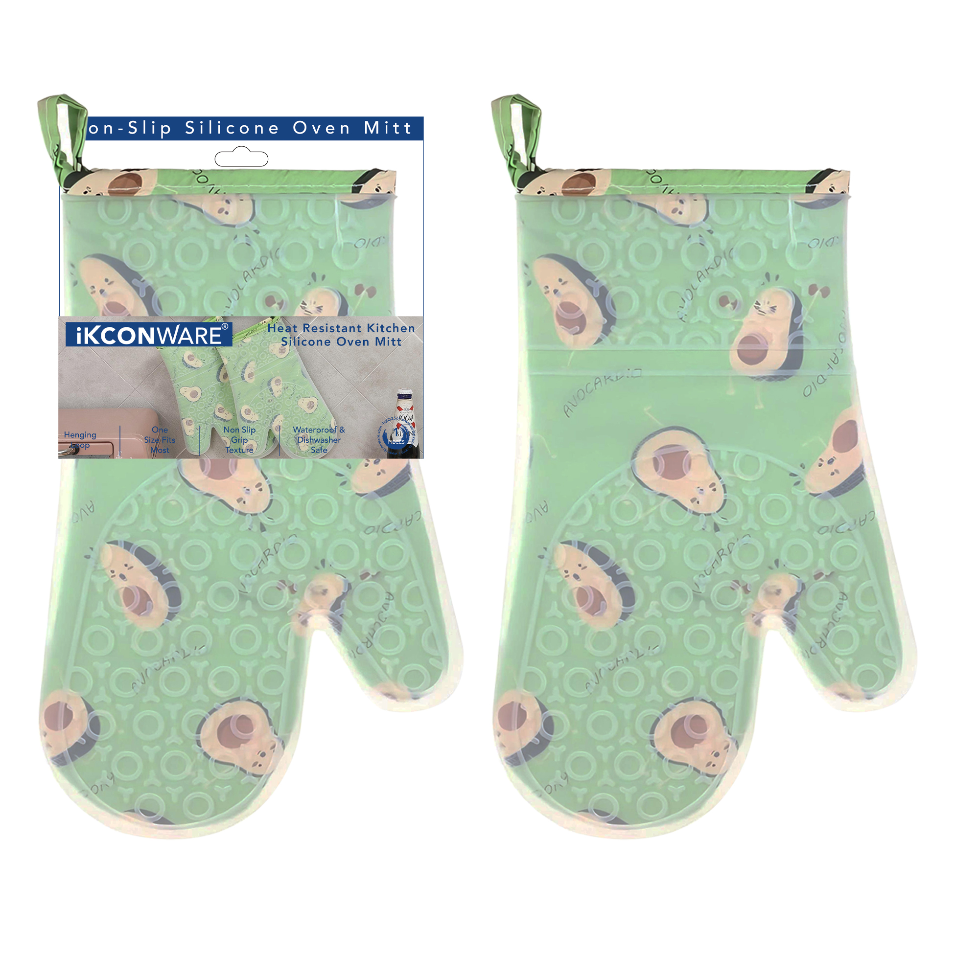 Avocado Themed Silicone Oven Mitt