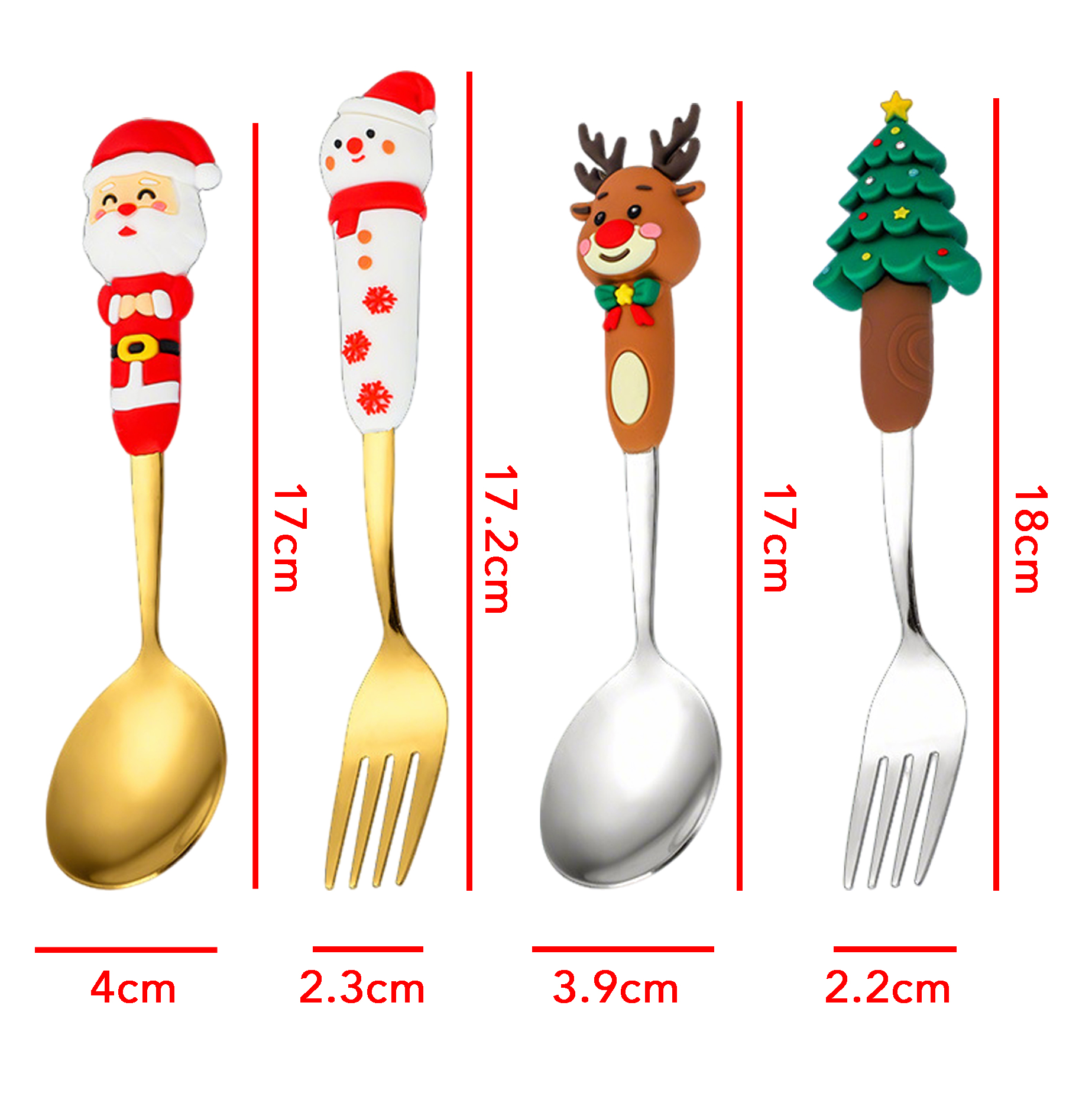 Christmas Character Cutlery Set (4-Piece)