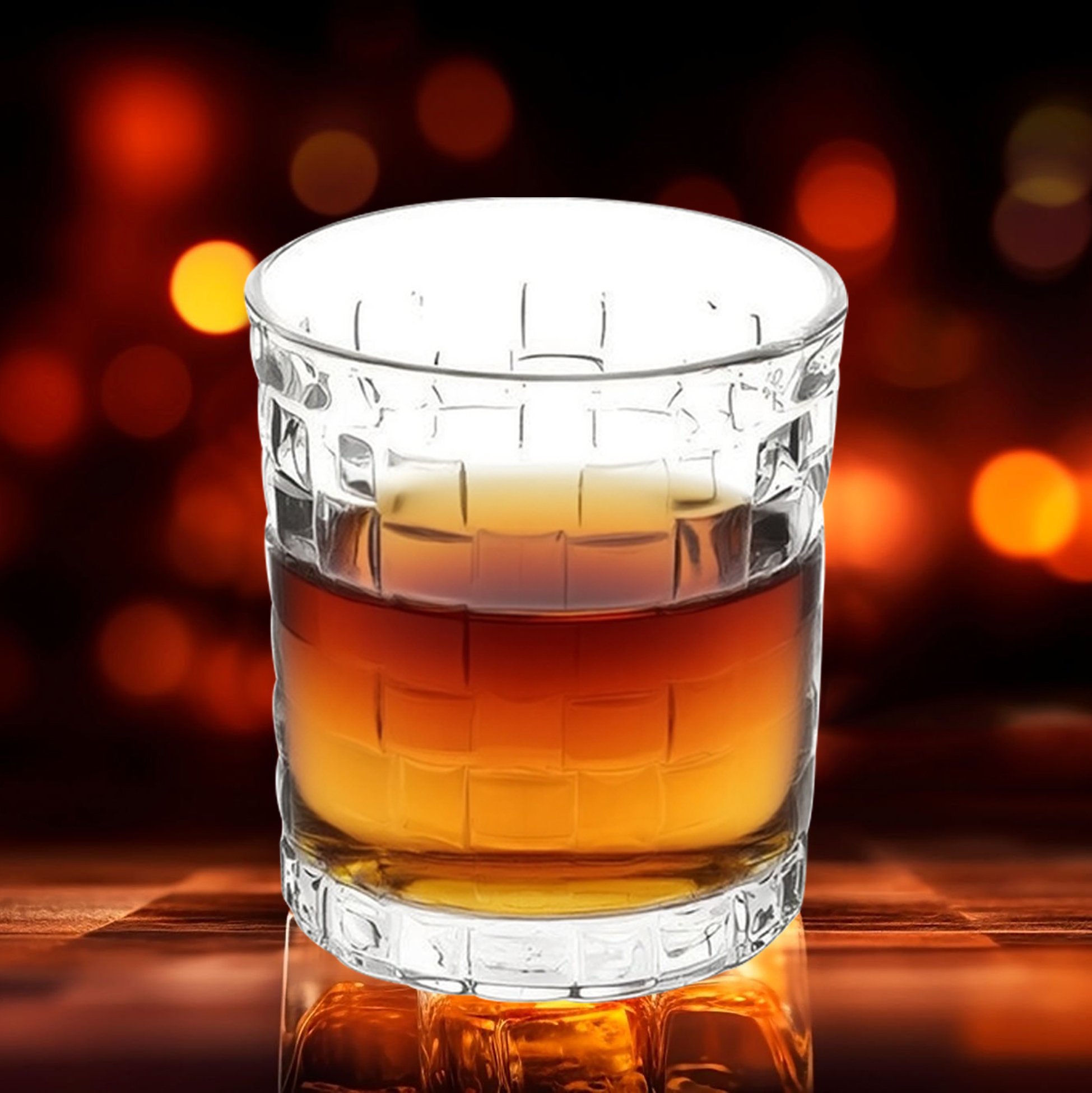 6-Piece Textured Whiskey Glass Set