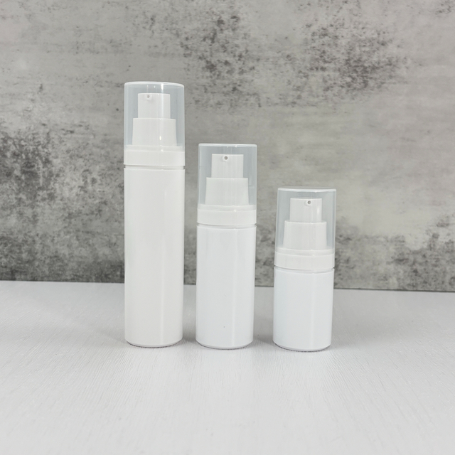White Airless Lotion Pump Bottles