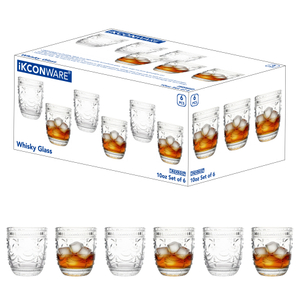 6-Piece Engraved Vintage Whiskey Glass Set