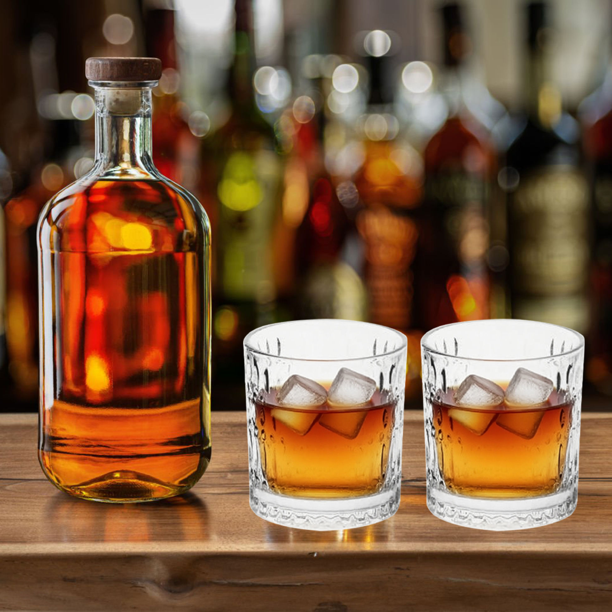 6-Piece Hammered Whiskey Glass Set