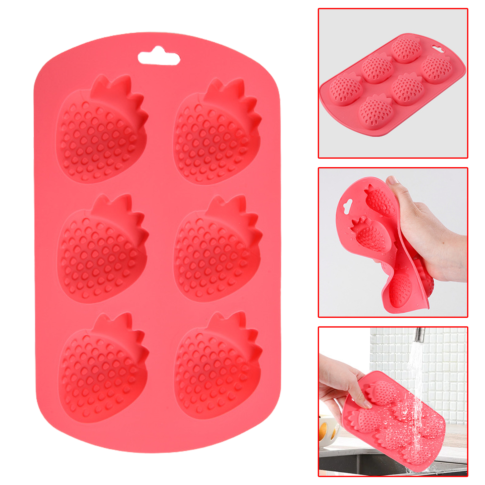 Strawberry-Shaped Silicone Dessert Mold