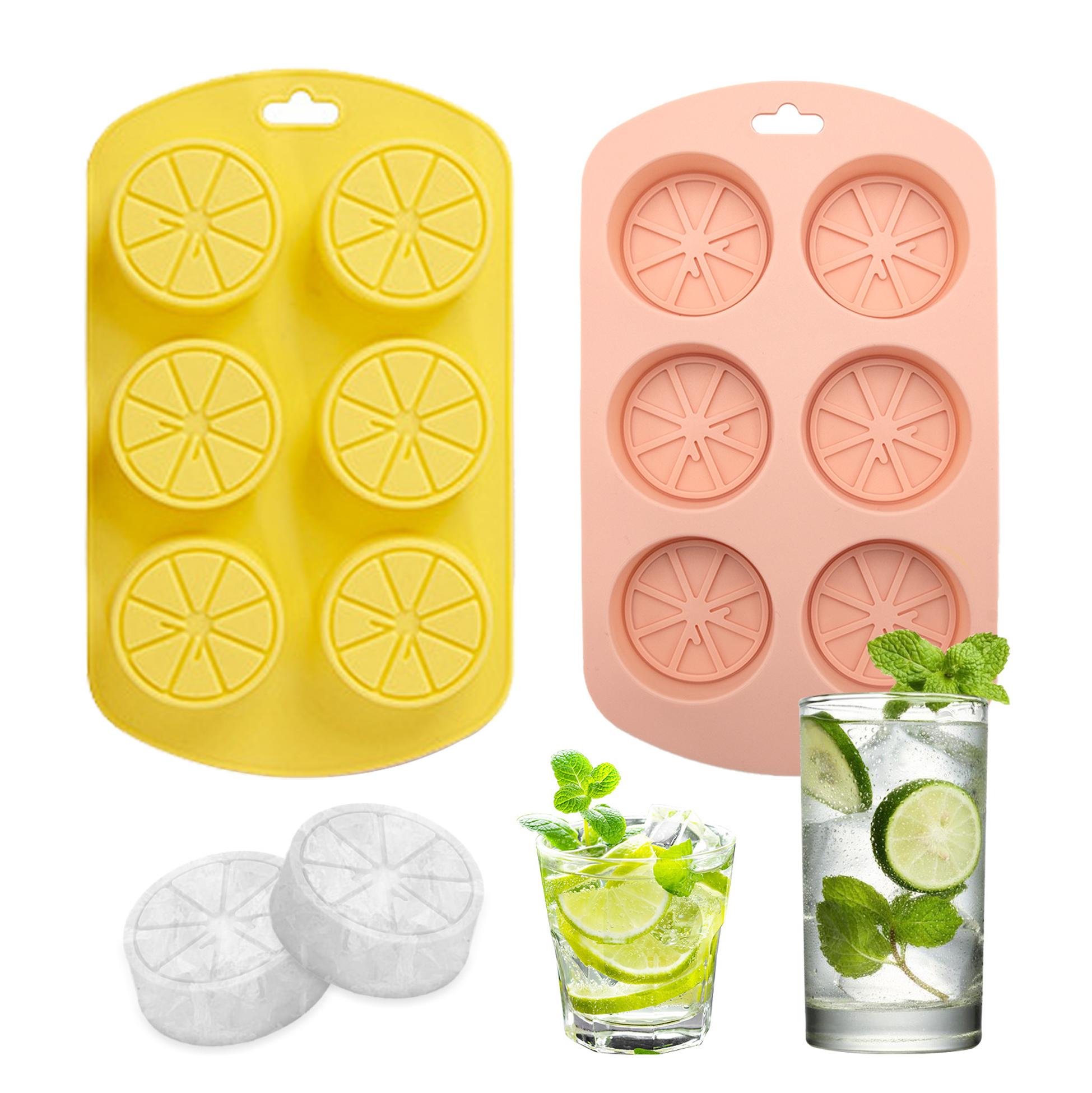 6-Cavity Lemon-Shaped Silicone Dessert Mold