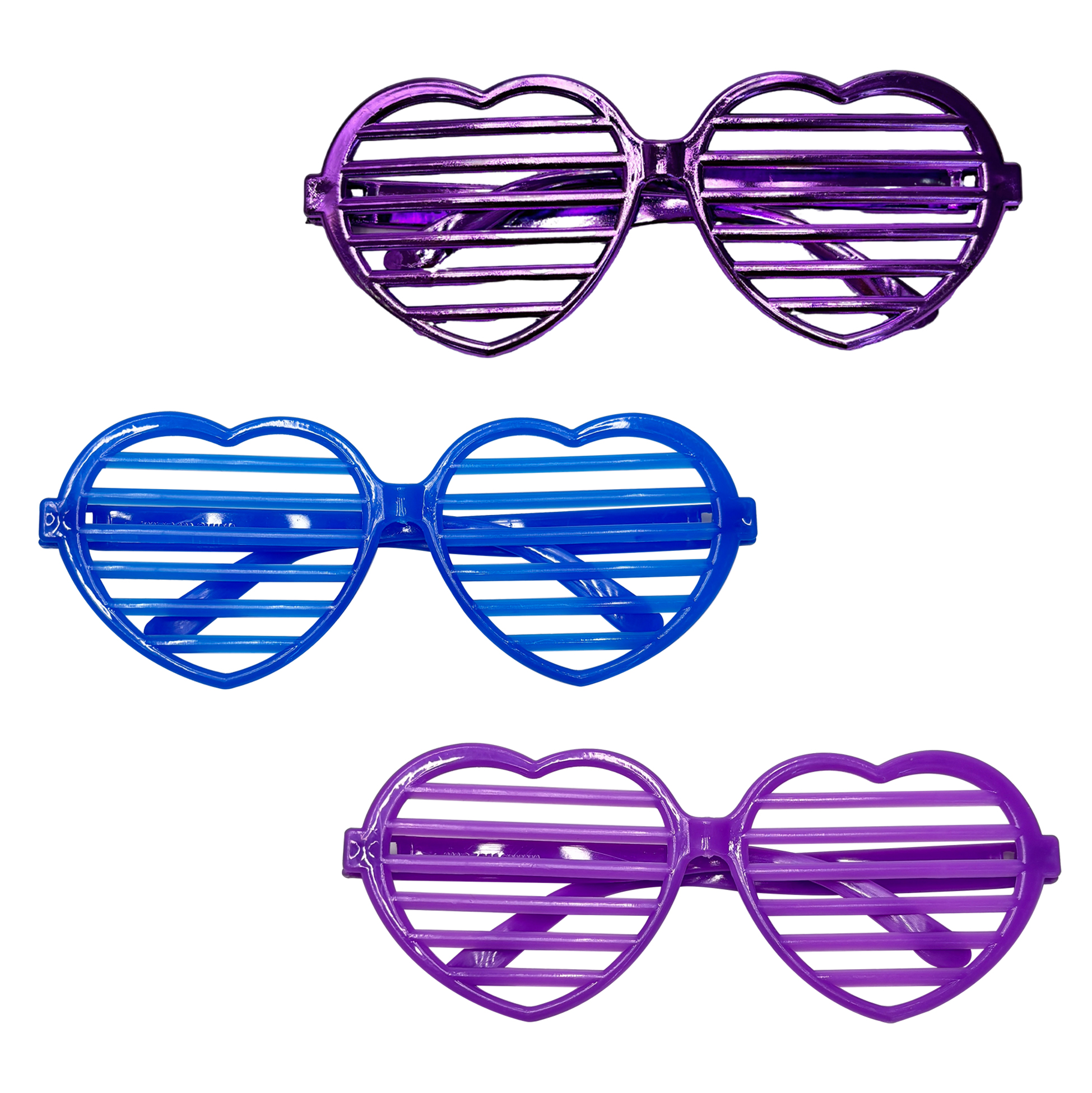 Heart-Shaped Slotted Party Glasses Set