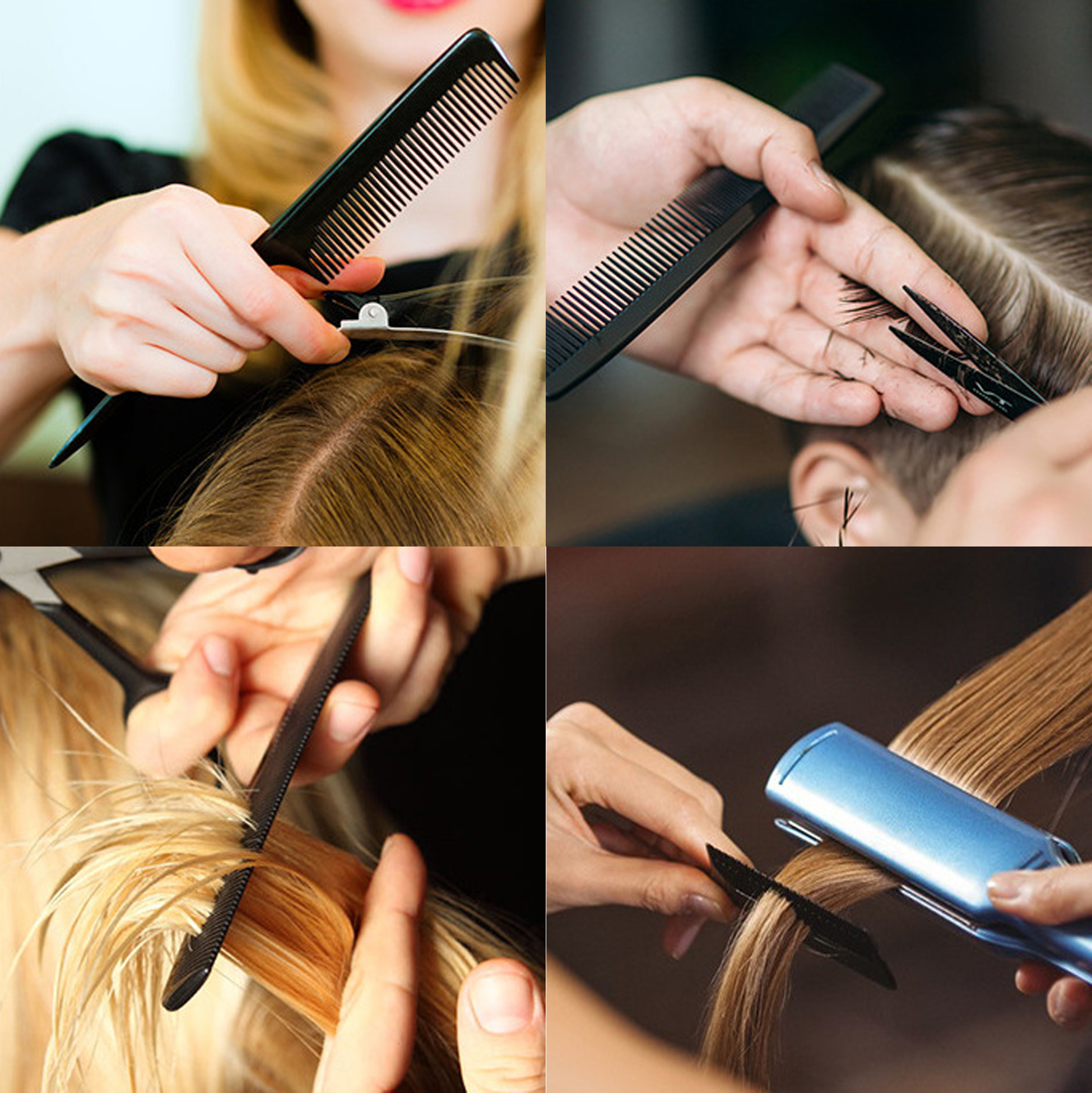 Black Hair Comb And Brush Set