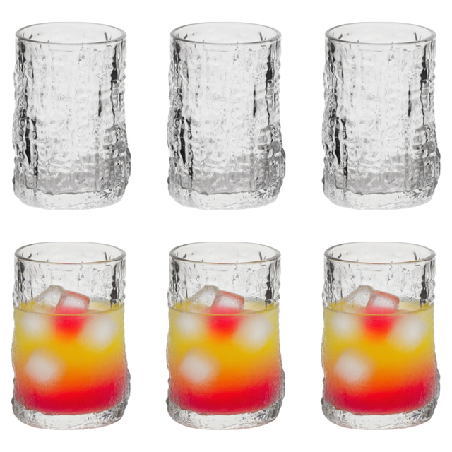 6-Piece Textured Cocktail Glass Set