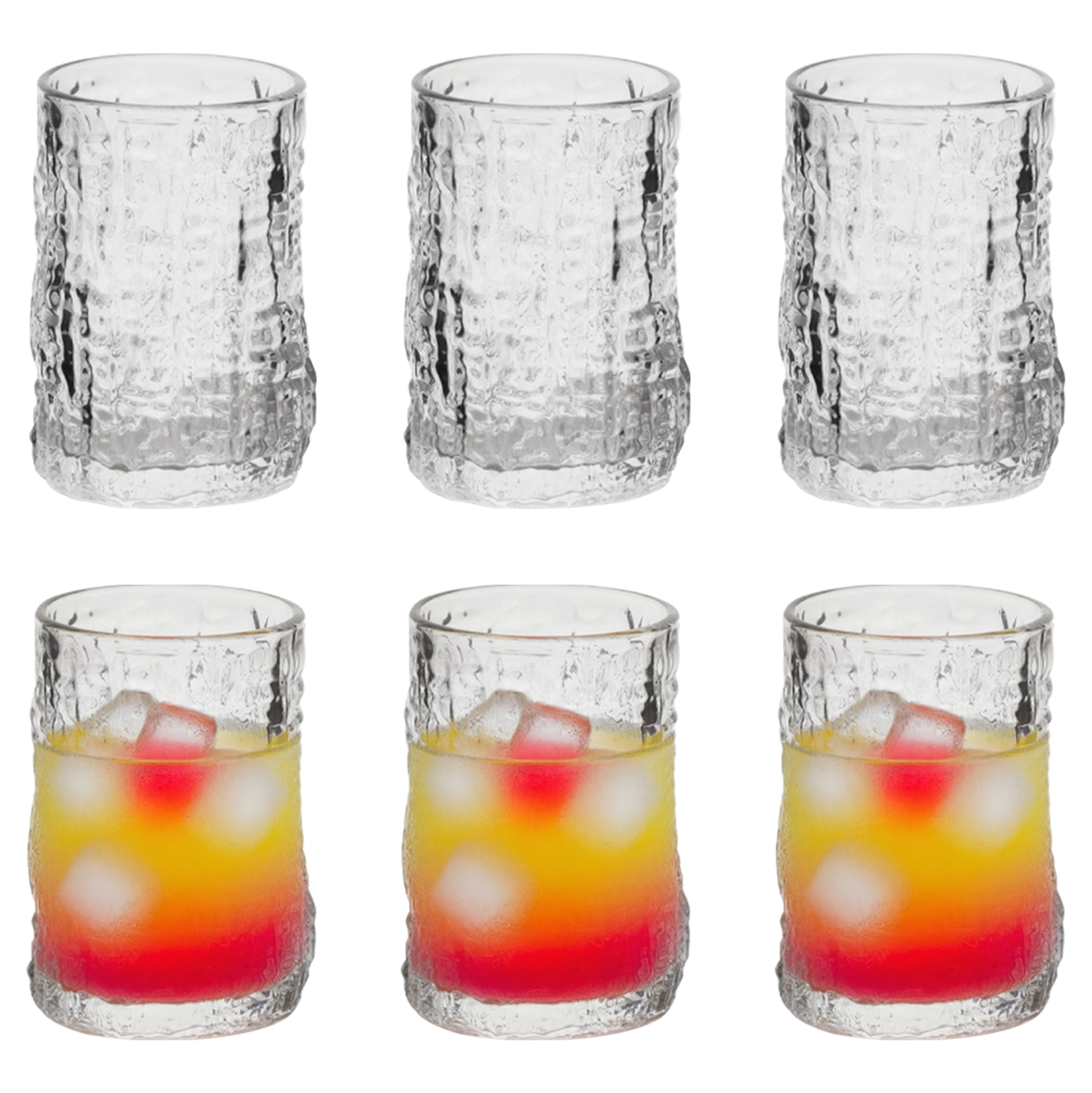 6-Piece Textured Cocktail Glass Set