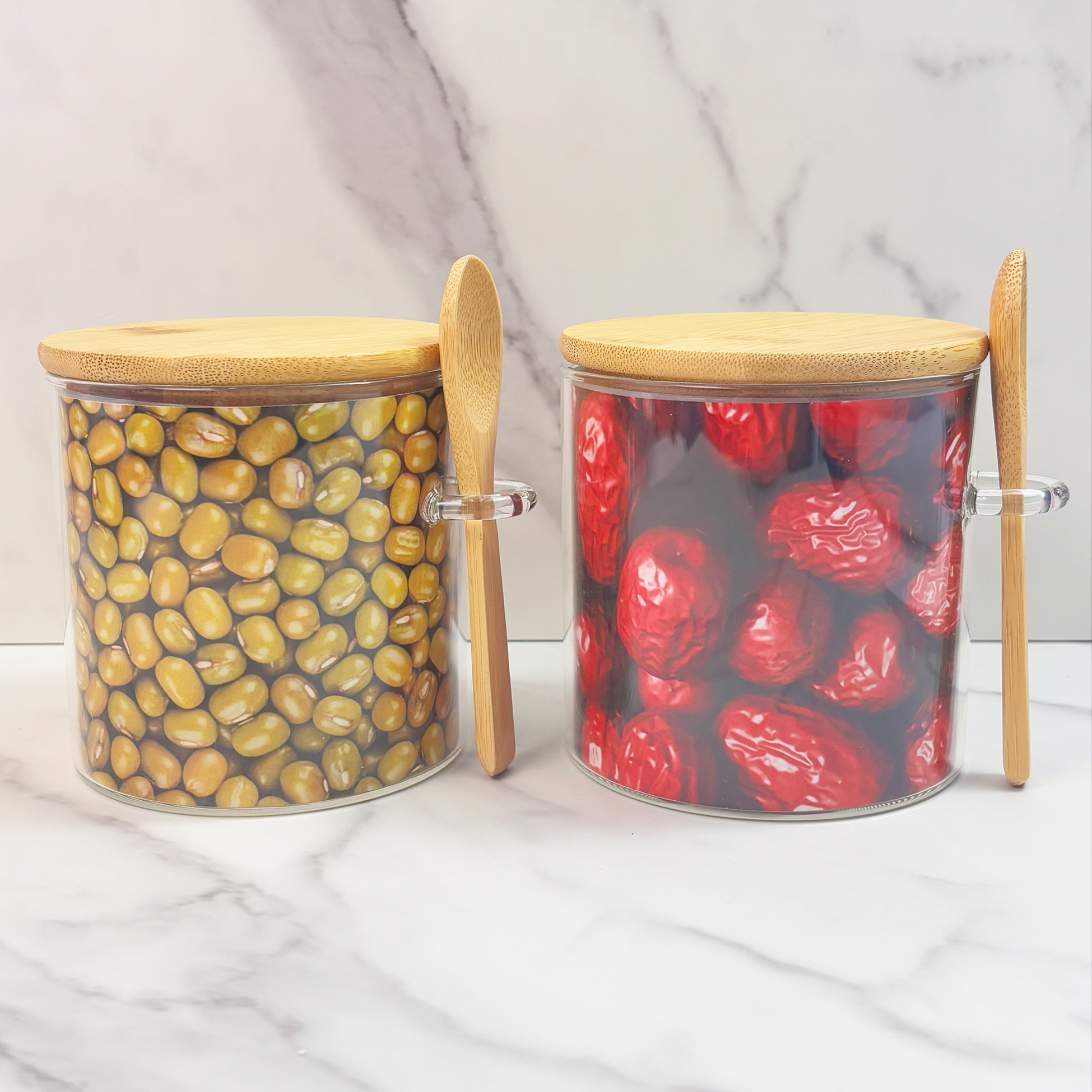 2-piece Glass Kitchen Storage Jars