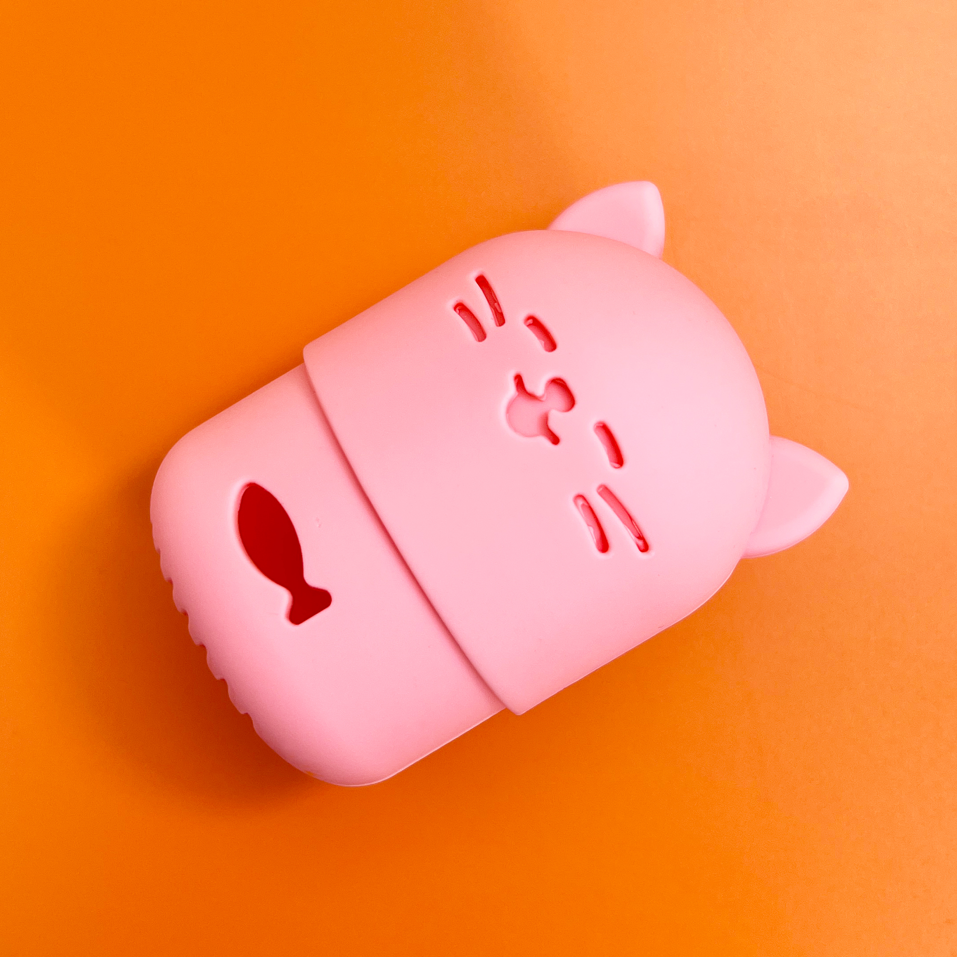 Pink Cat-shaped Silicone Makeup Sponge Holder