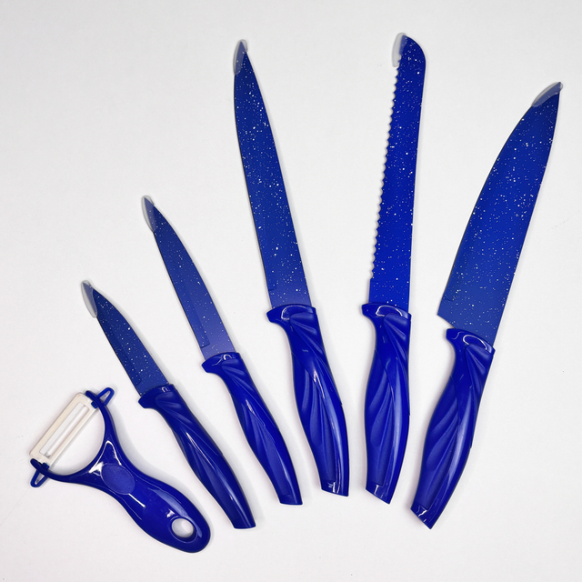 Blue 6-piece Kitchen Knife Set