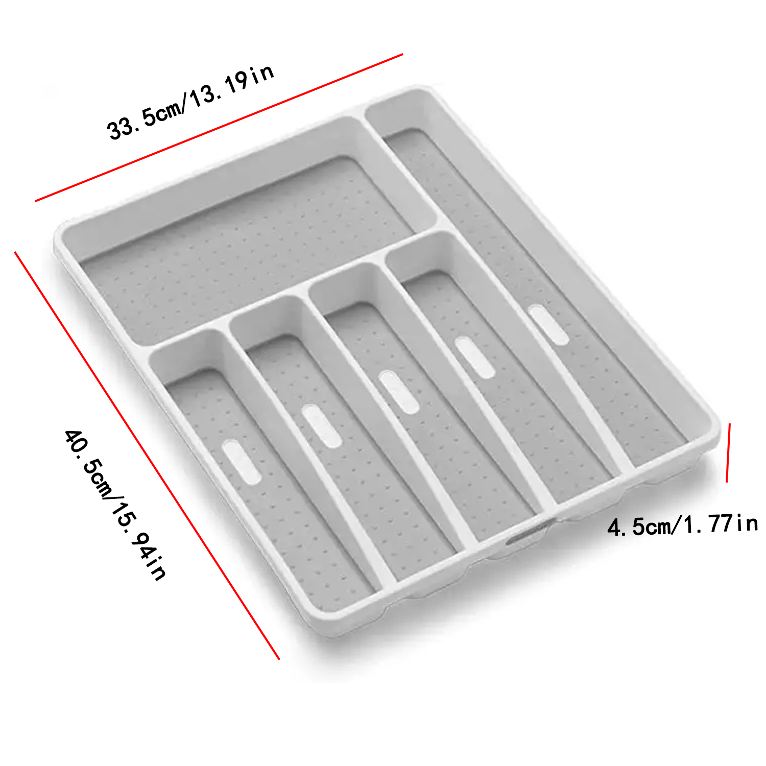 6 Compartments Flatware Tray Holder Silverware Cutlery Tray Drawer Organizer Racks for Spoon Knives Fork Chopsticks