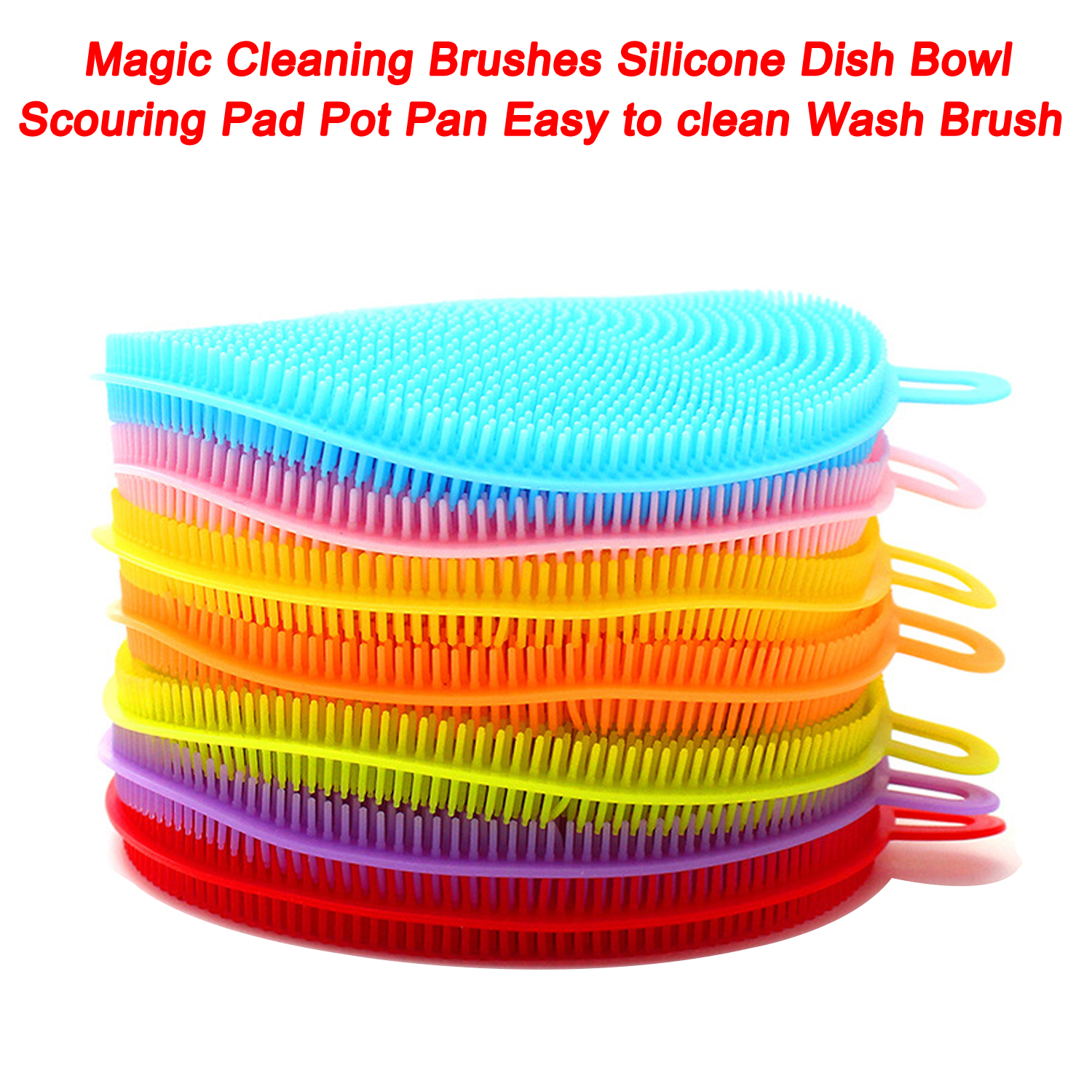 Wholesale Silicone Sponge Dish Bowl Scouring Pad Pot Pan Easy To Clean Wash Brush Magic Cleaning Brushes Dish Bowl Scouring Pad Pot Pan Easy To Clean Wash Brush Magic Cleaning Brushes