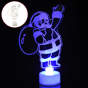 LED Christmas Decoration Night Lights Flashing Christmas Santa Claus Snowman Xmas Tree Lights Lamp Ornament