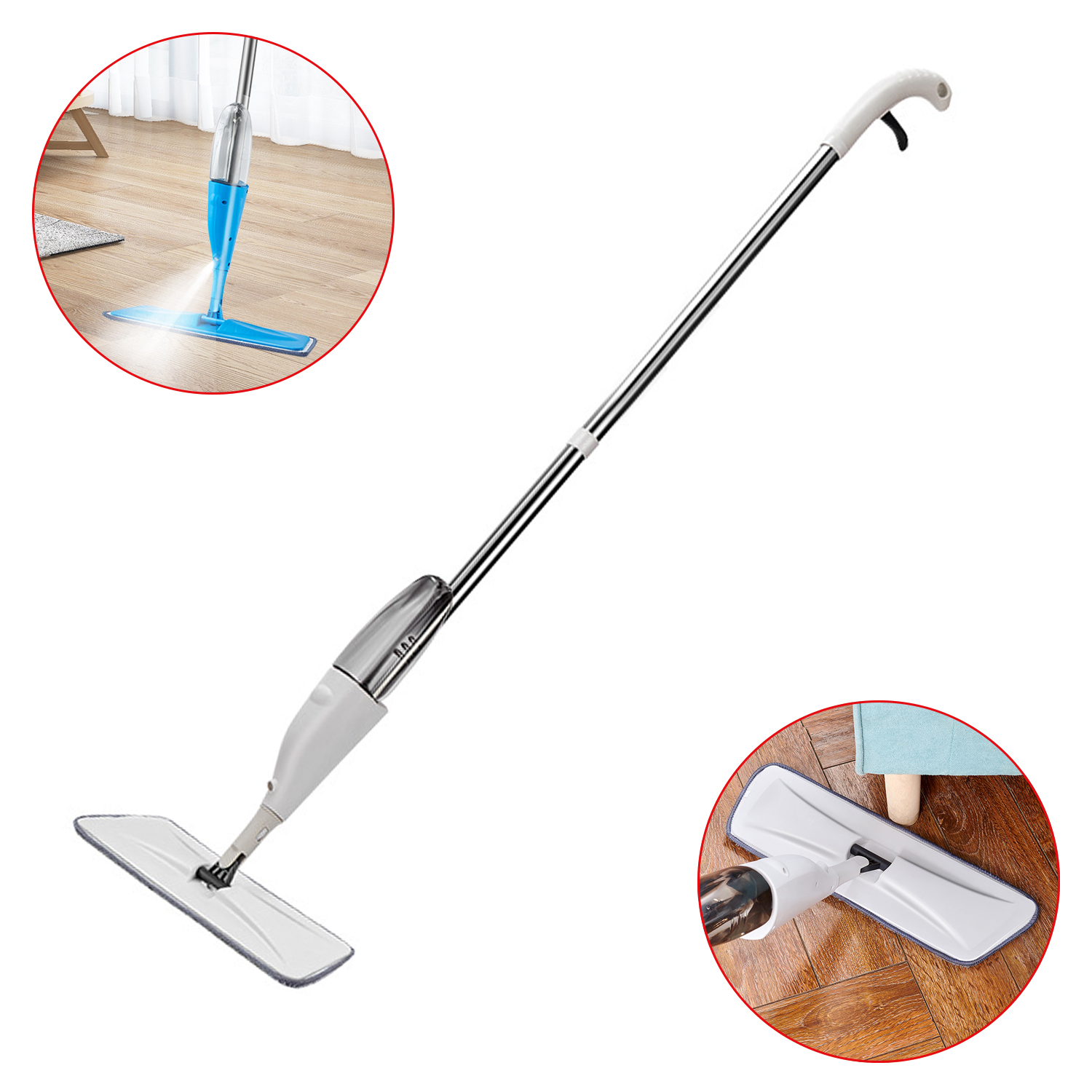 Household Water Spray Mop Wet And Dry Mop Water Spray Mop Handle Home Cleaning Tools