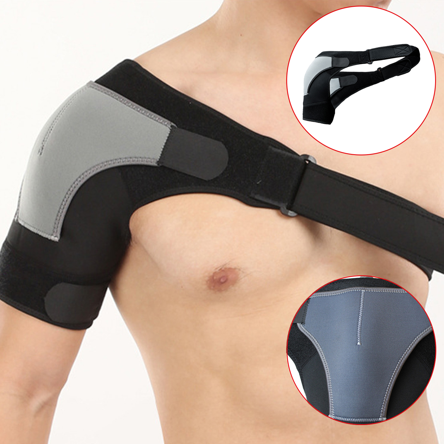 Sports Shoulder Pads Adjustable Straps Protective Shoulder Pads for Men And Women with Strained Shoulder Pain Shoulder Pads