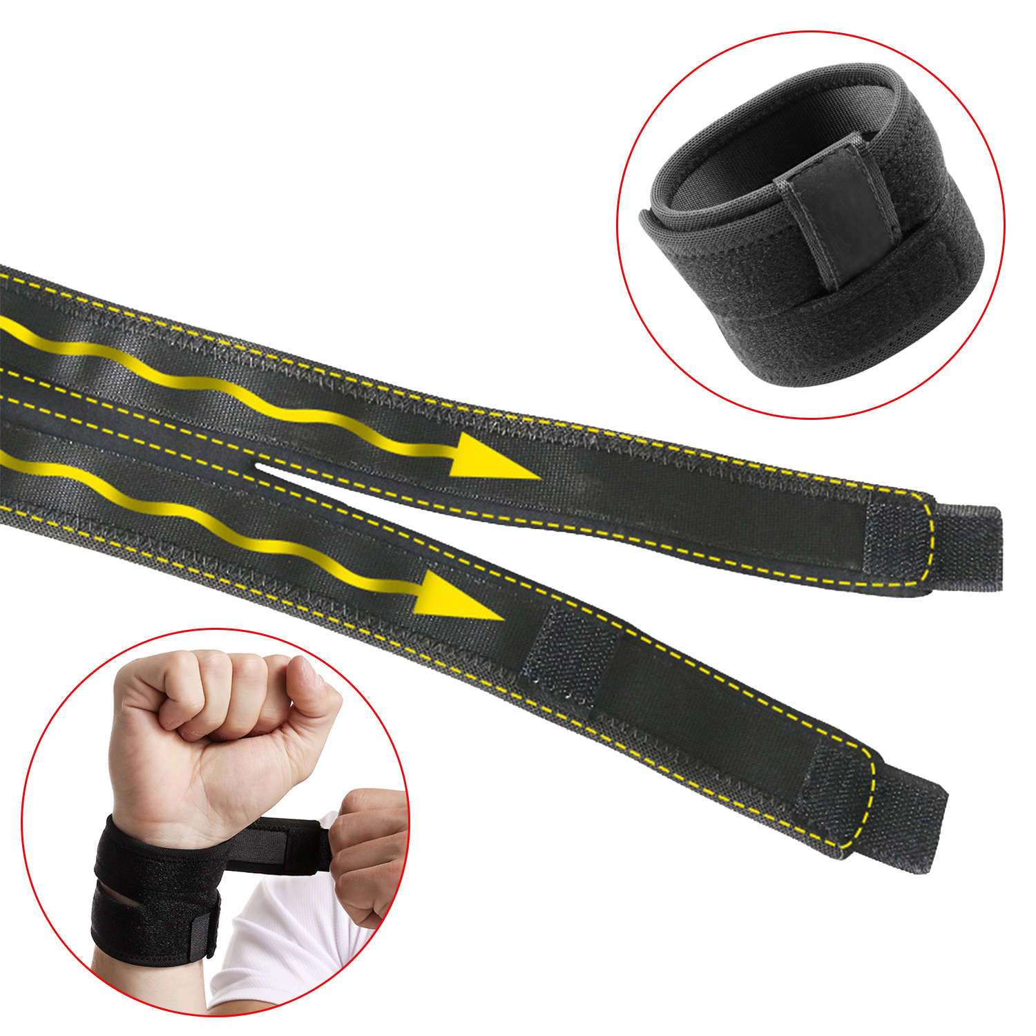 Professional Wrist Band Straps Adjustable Weightlifting Wrist Wraps