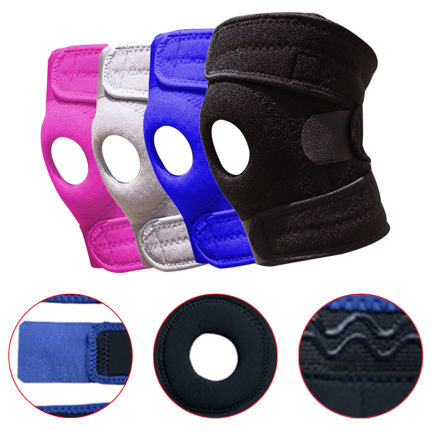 Shock Absorption Knee Pads EVA Padded Shock Absorption Protect Patella Neoprene Knee Wrap Brace