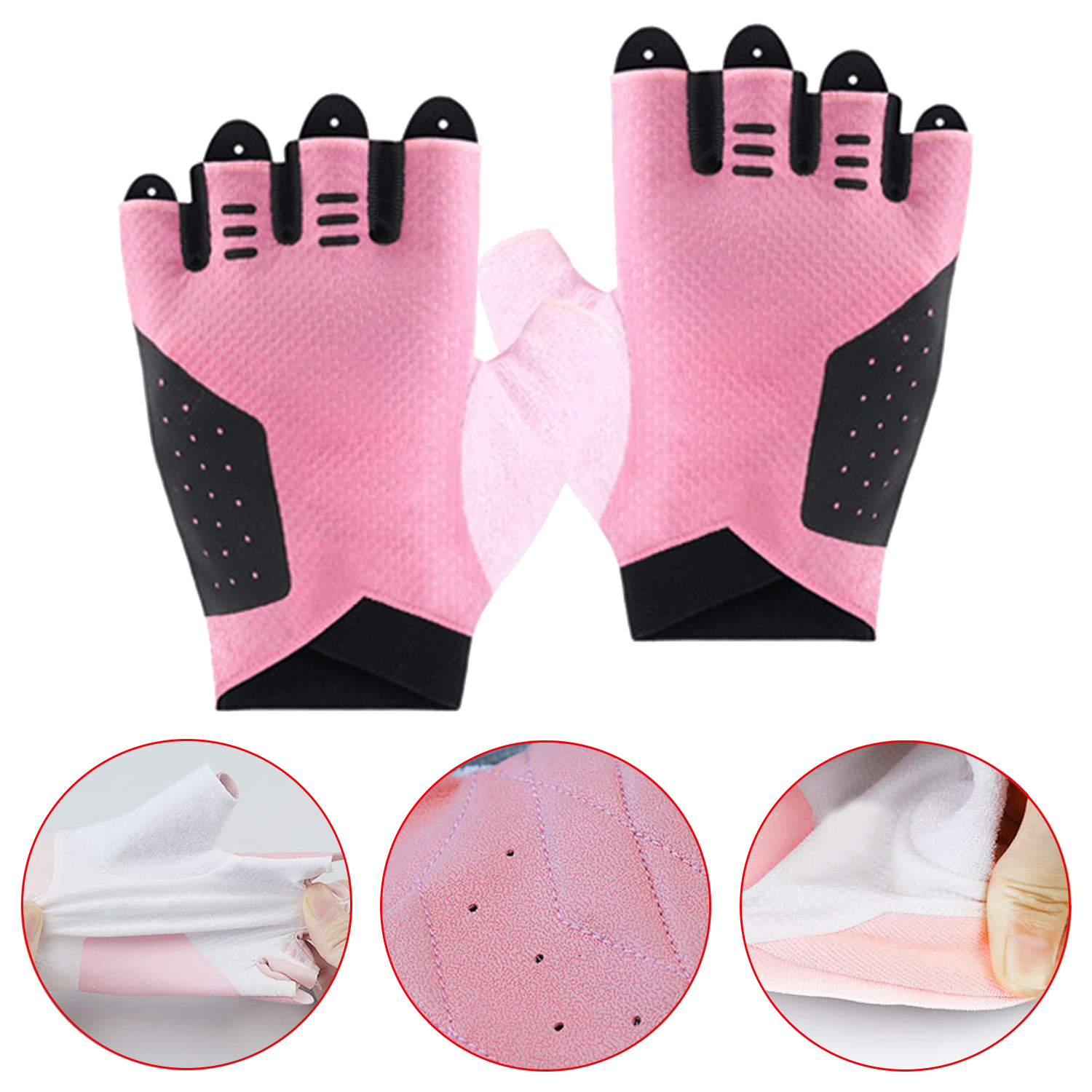 Cycling Gloves Half Finger Anti Slip Gel Pad Breathable Mountain Cycling Gloves