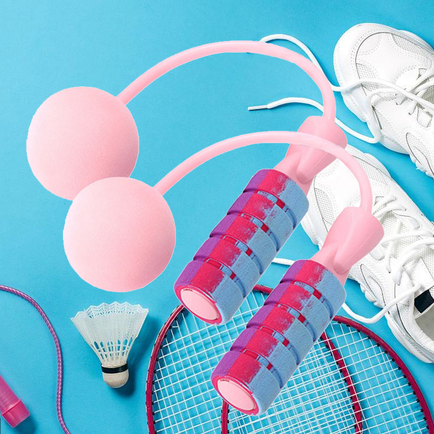 Wireless Jump Rope Weighted Cordless Jump Rope Fitness PVC Cordless Speed Skipping Ropes