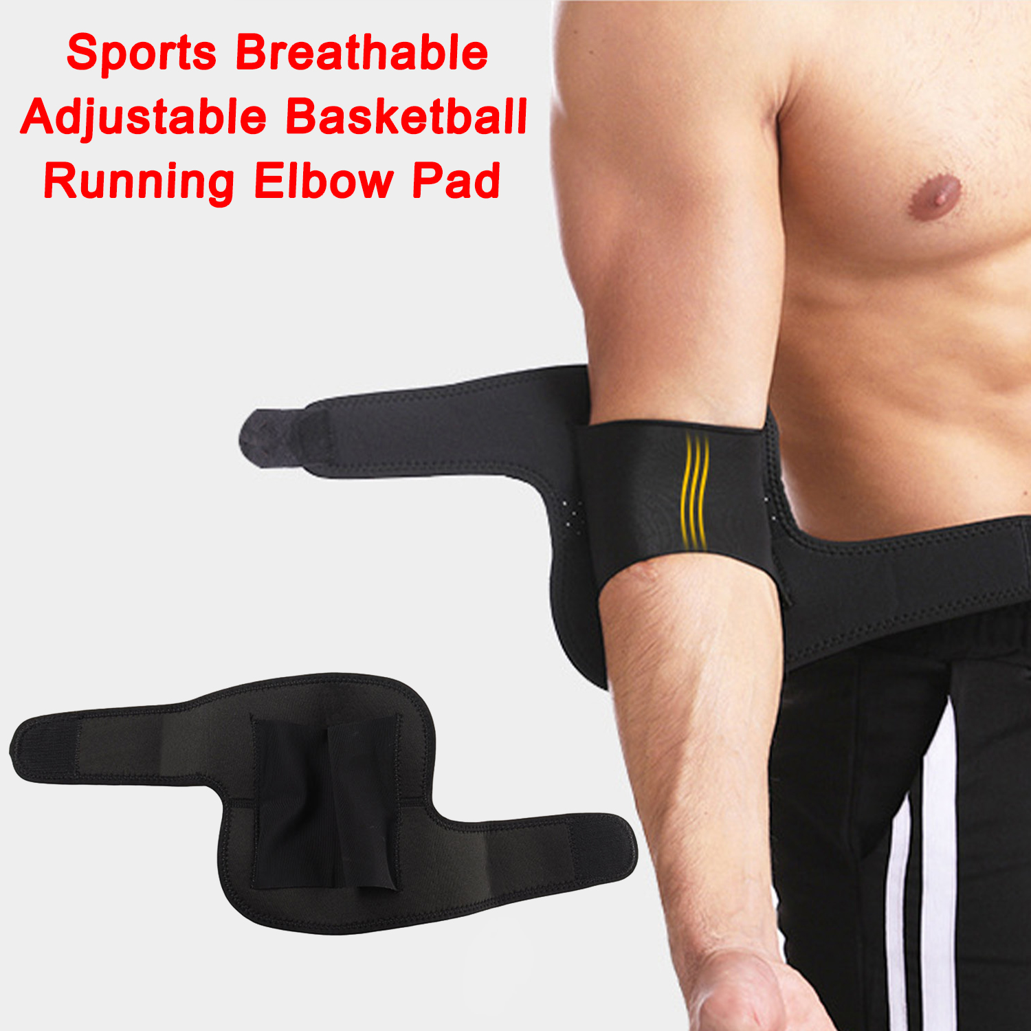 Protective Elbow Pad Sports Breathable Adjustable Basketball Running Elbow Pad