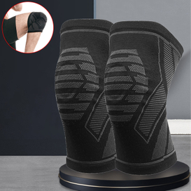 Running Fitness Elastic Knee Sleeves Knee Pad Knitted Knee Pads Warm Basketball Sports Men's Professional Knee Sheath Breathable Thin Knee Pad