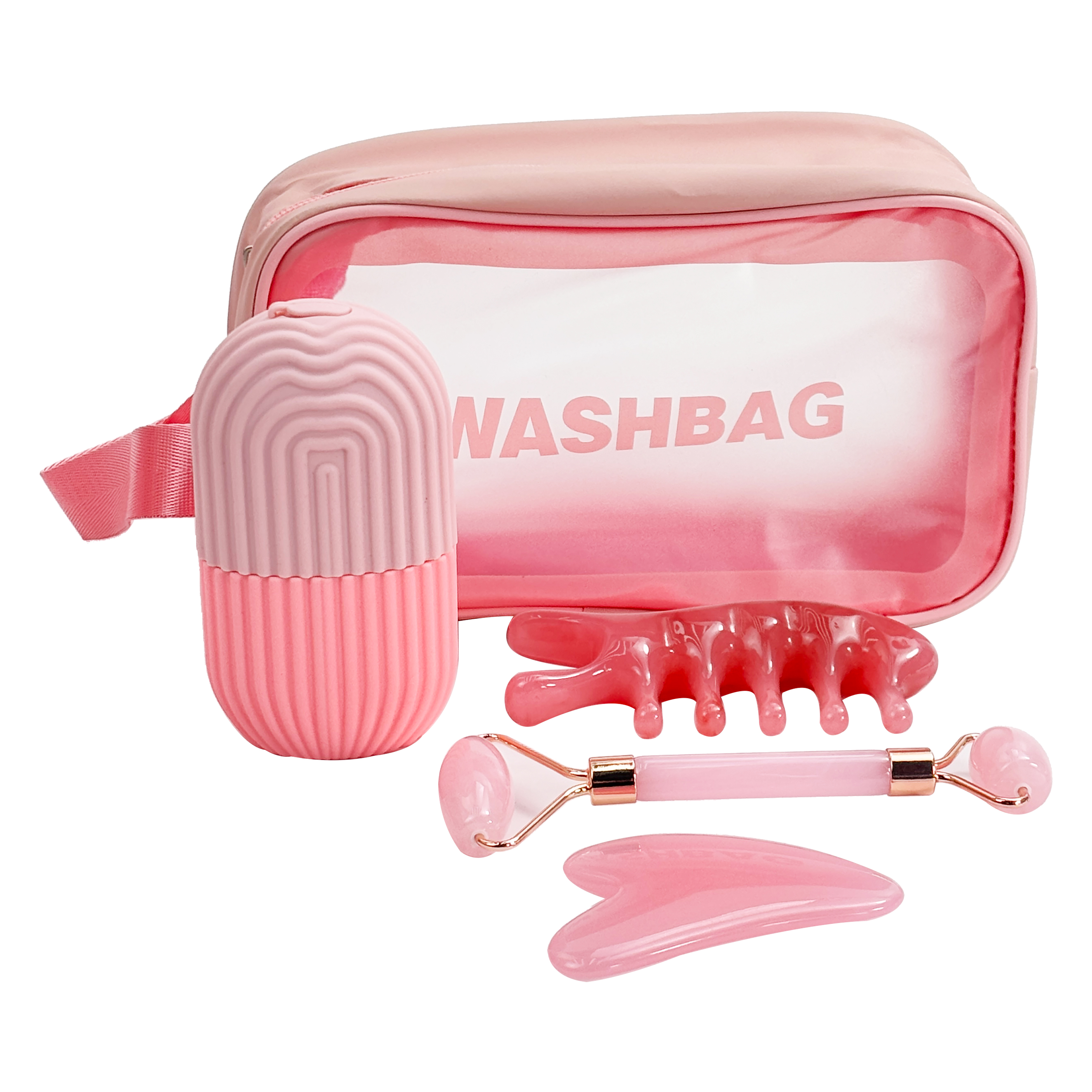 Travel Facial Massage Tool Set with Storage Bag