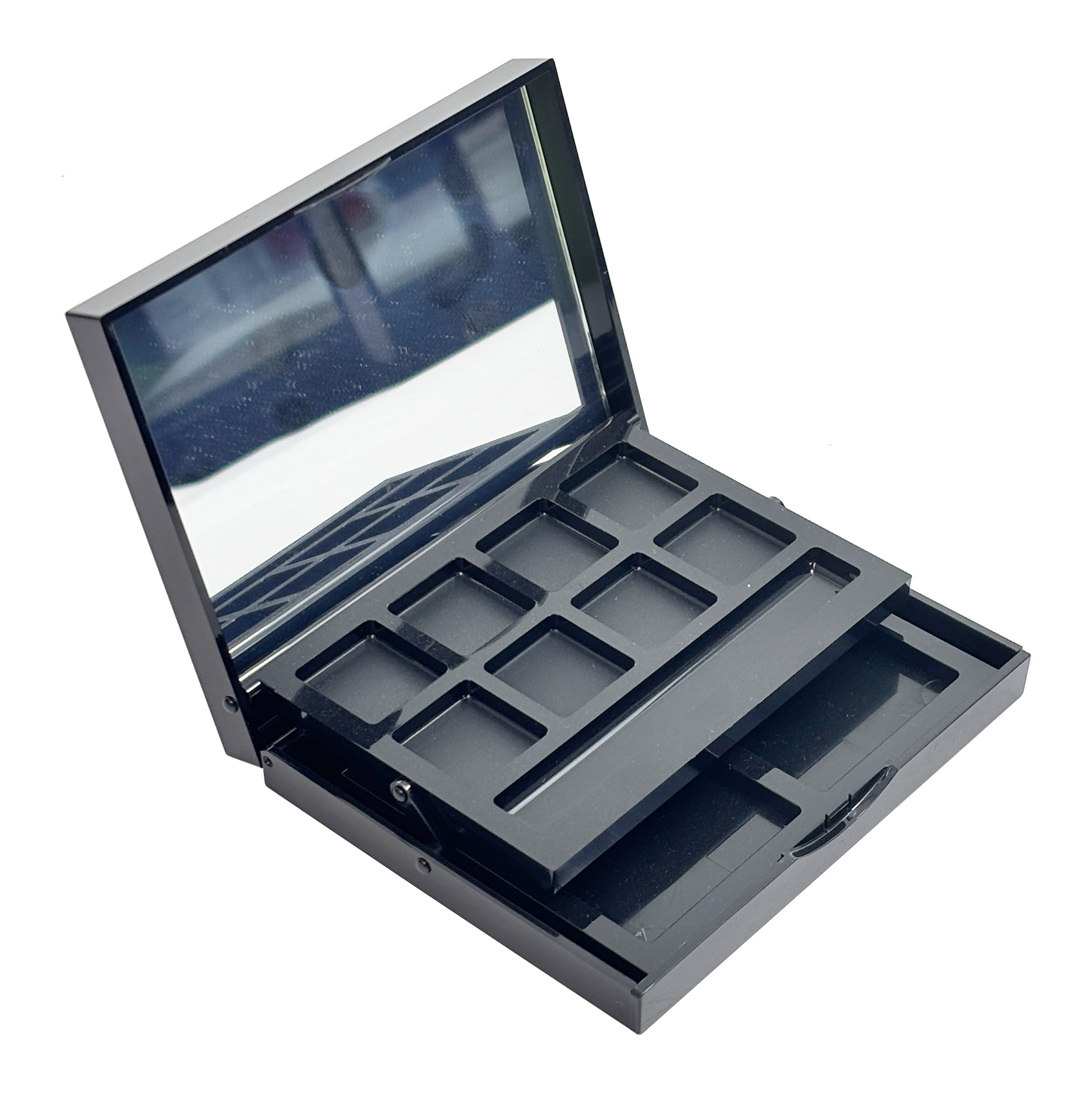 Double-Layer Eyeshadow Palette with Mirror