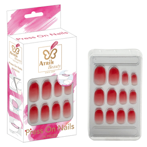 24-Piece Glue-On Fake Nails Set with Elegant Gift Box