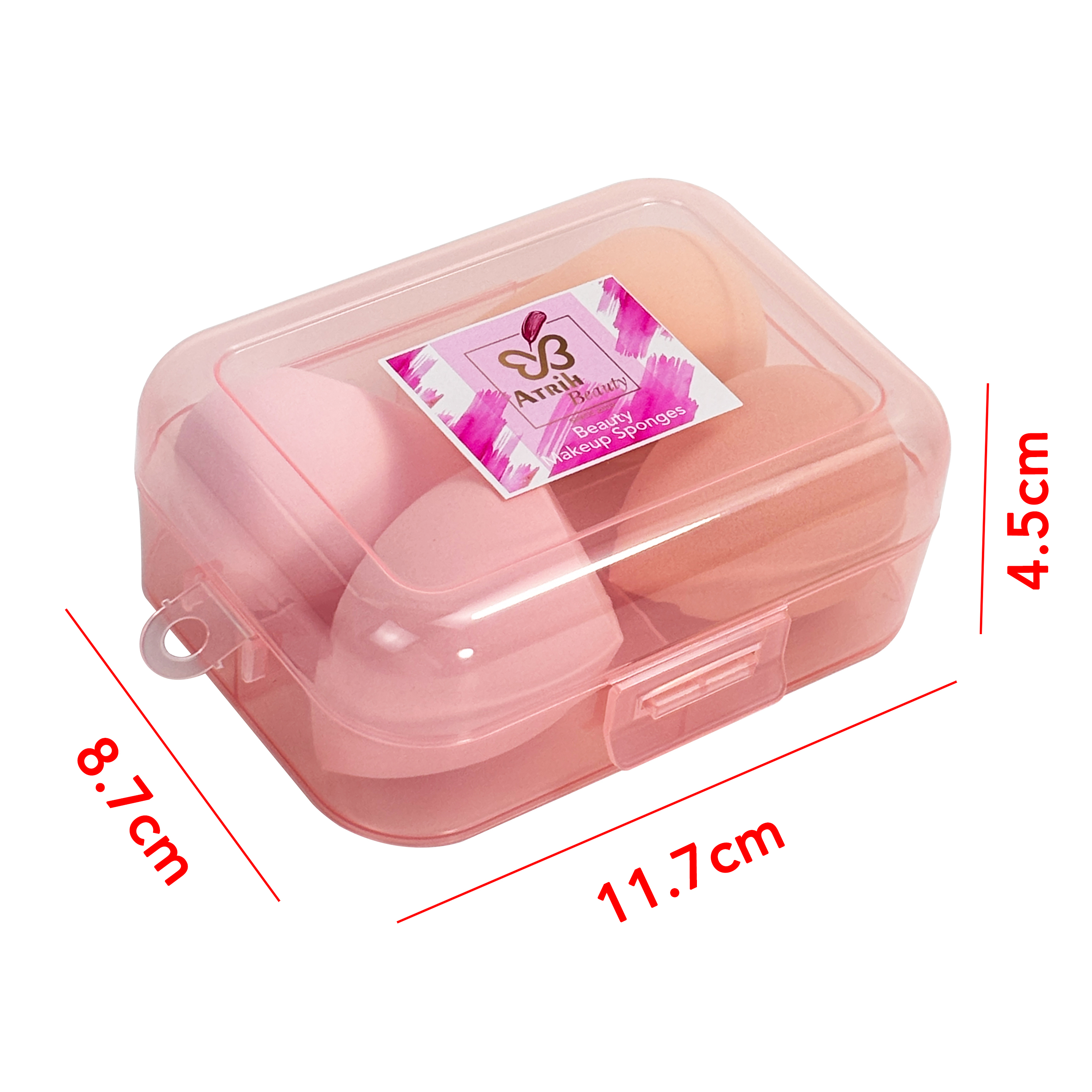 4 Makeup Sponges with 1 Storage Box