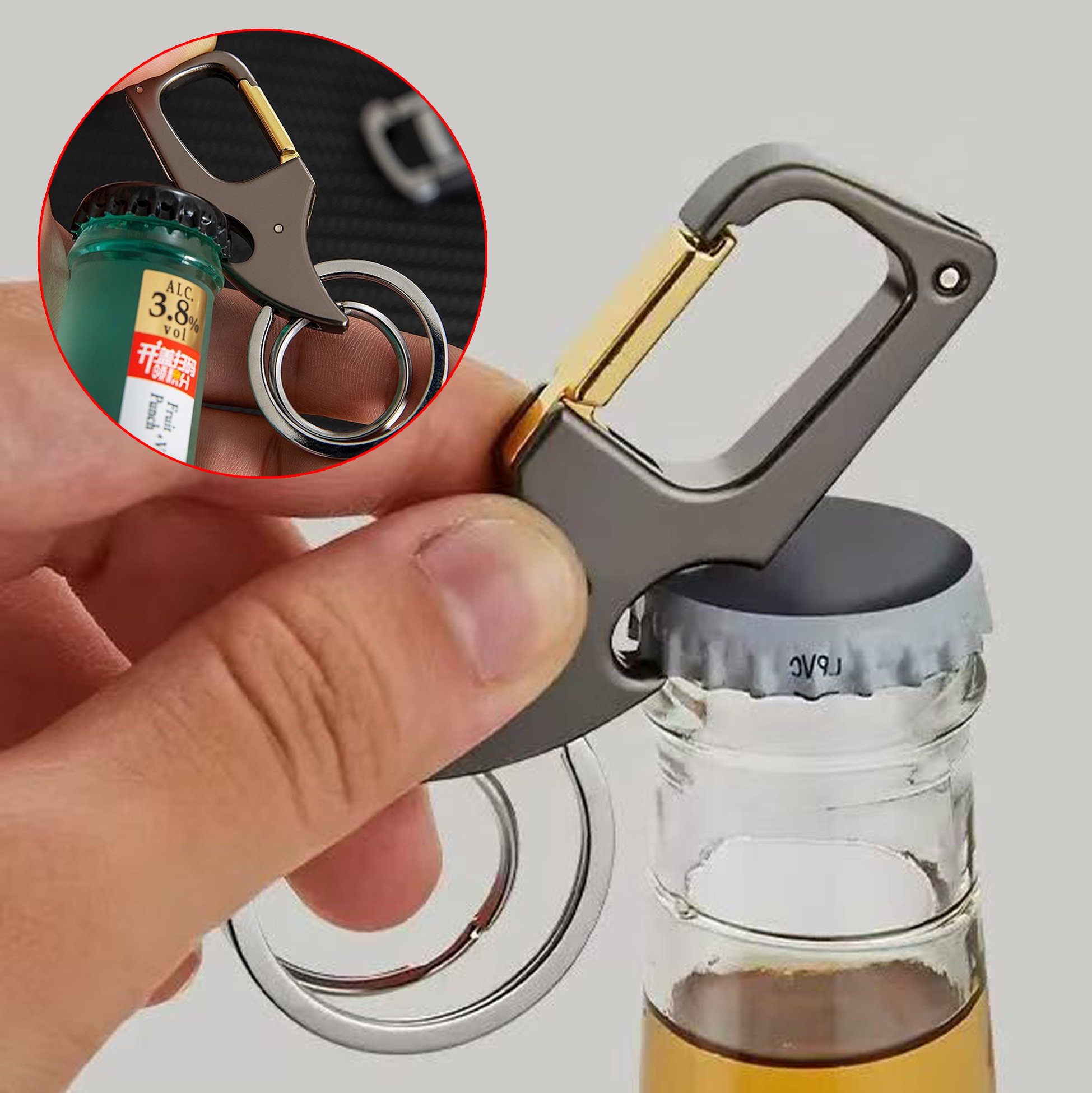 Multi-function Carabiner Keychain