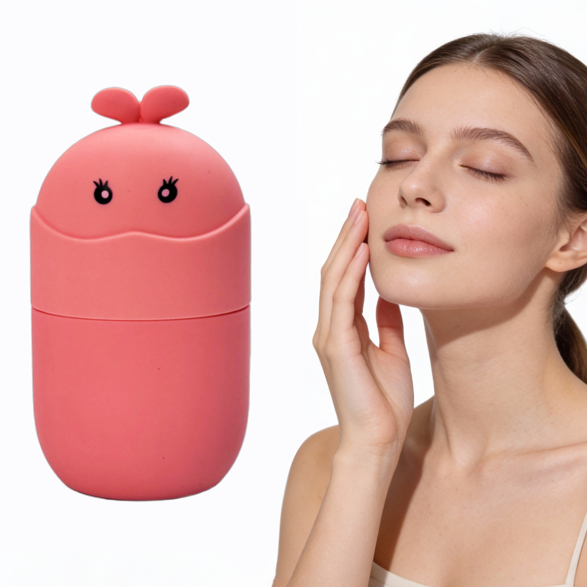 Dual-Side Cream Brush & Facial Ice Roller