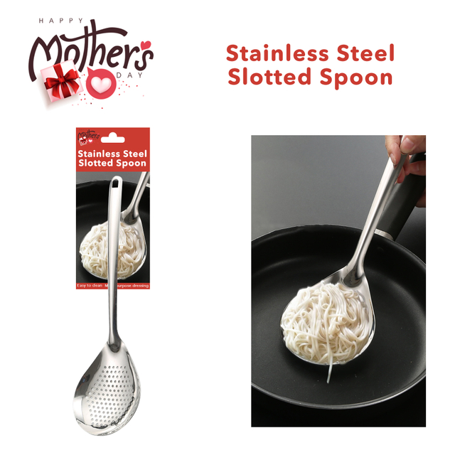 Stainless Steel Slotted Spoon Kitchen Slotted Draining Spoon for Pasta