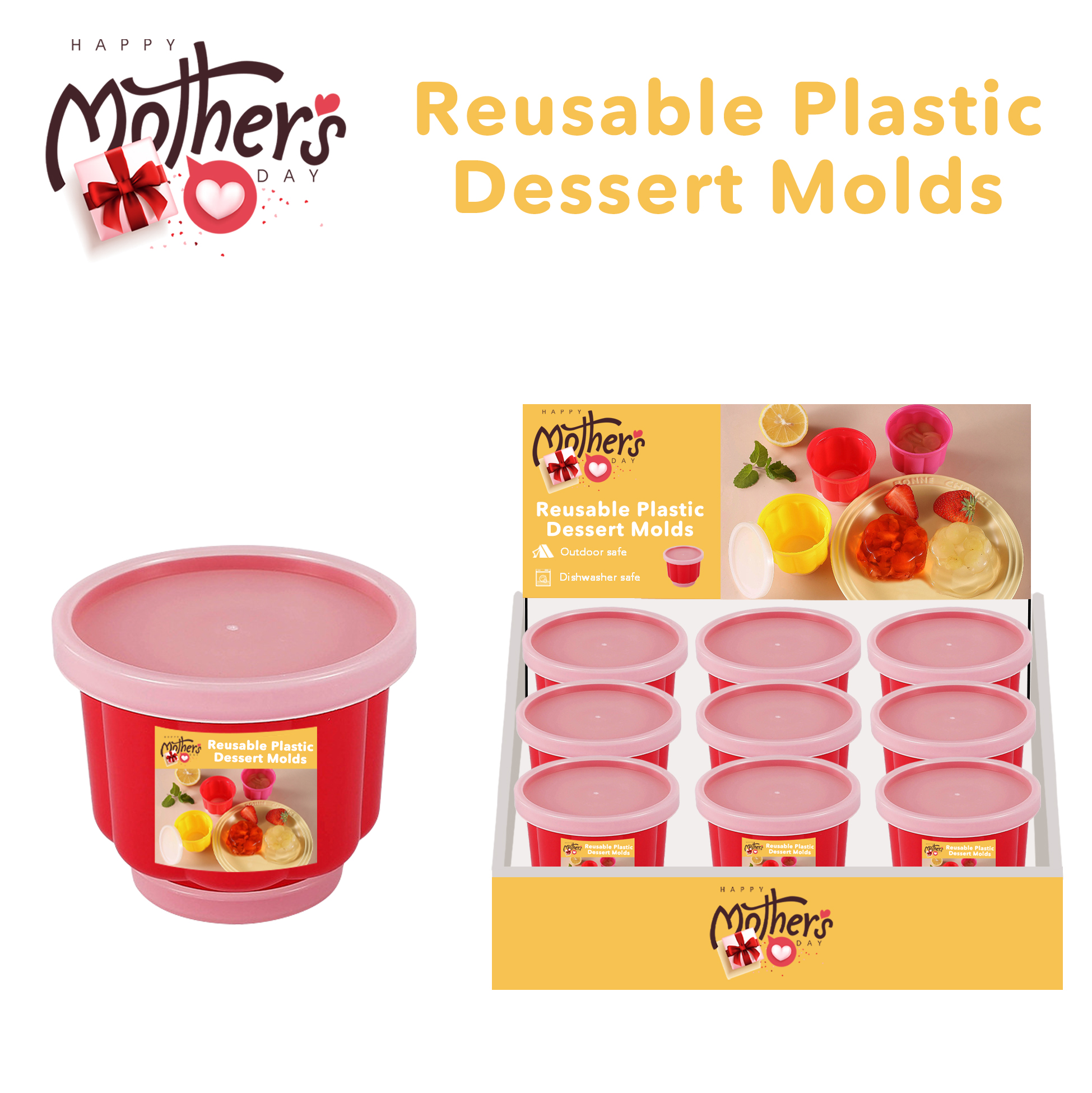 Food-grade PP Pudding Cake Mold Reusable PP Pudding Baking Mold