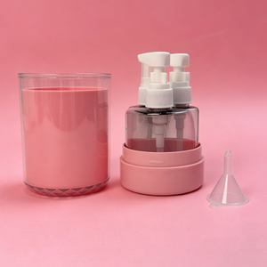 3-in-1 Pink Travel Bottle Set Funnel-included Toiletry Dispenser Kit